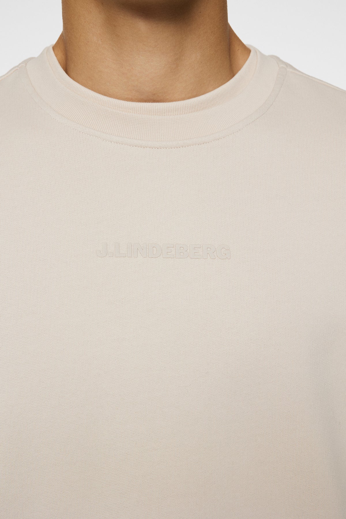 Callan Crew Neck in Moonbeam by J.Lindeberg