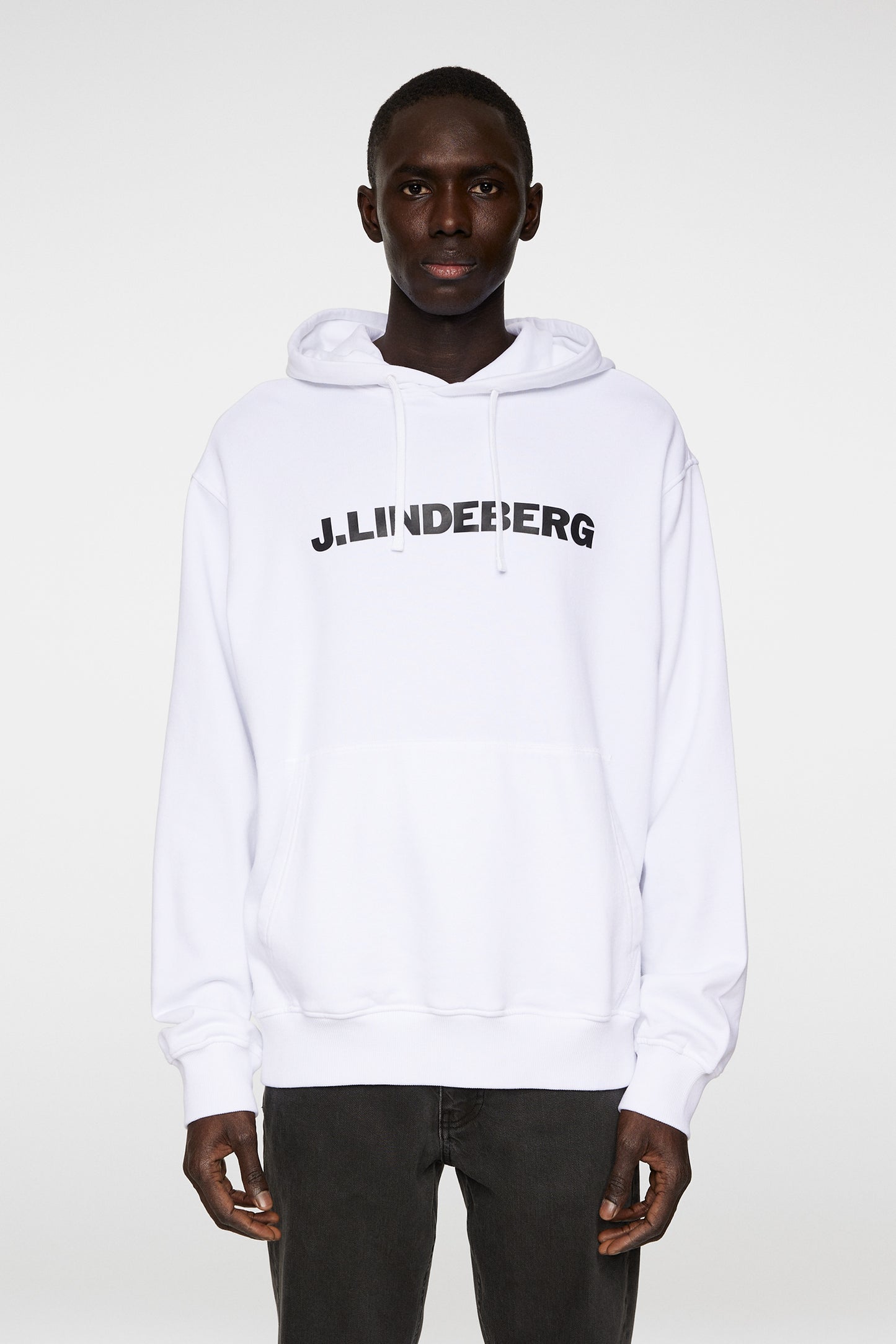 Callan Hoodie in White by J.Lindeberg