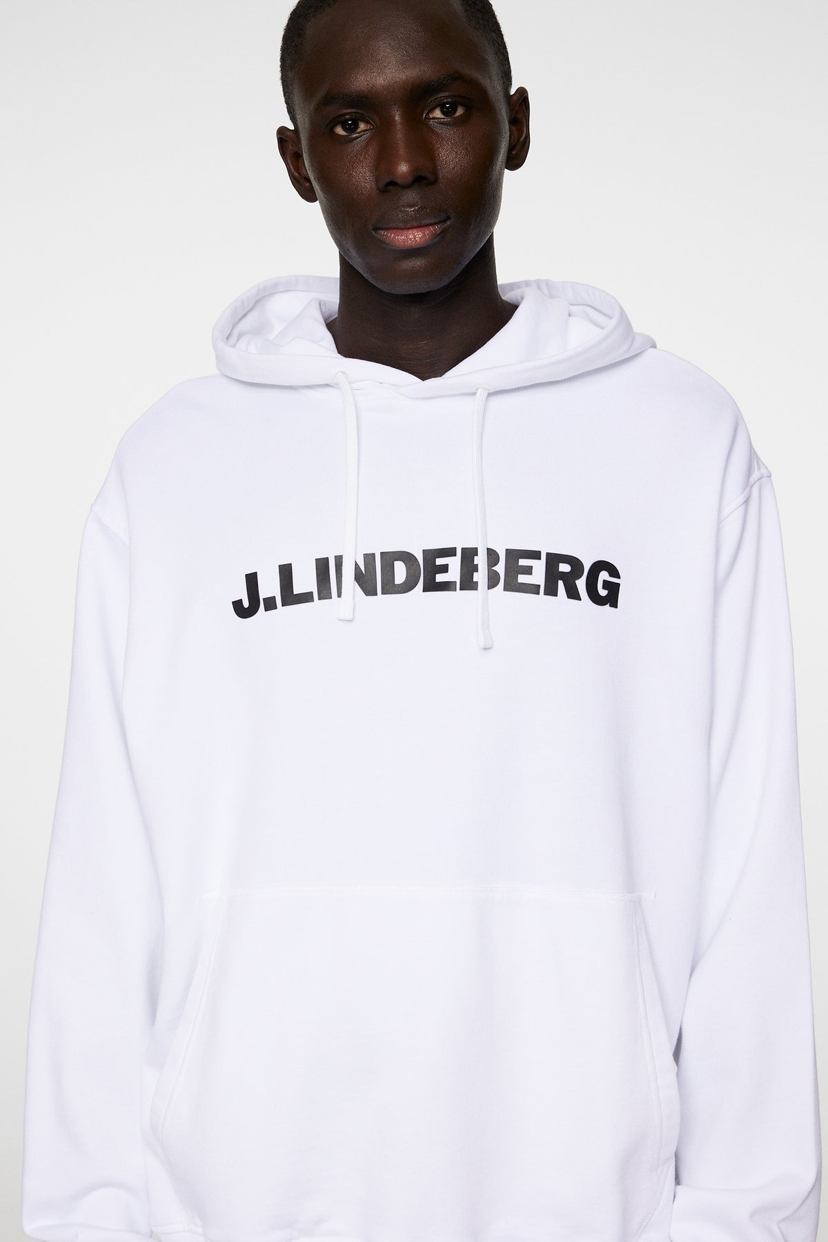 Callan Hoodie in White by J.Lindeberg