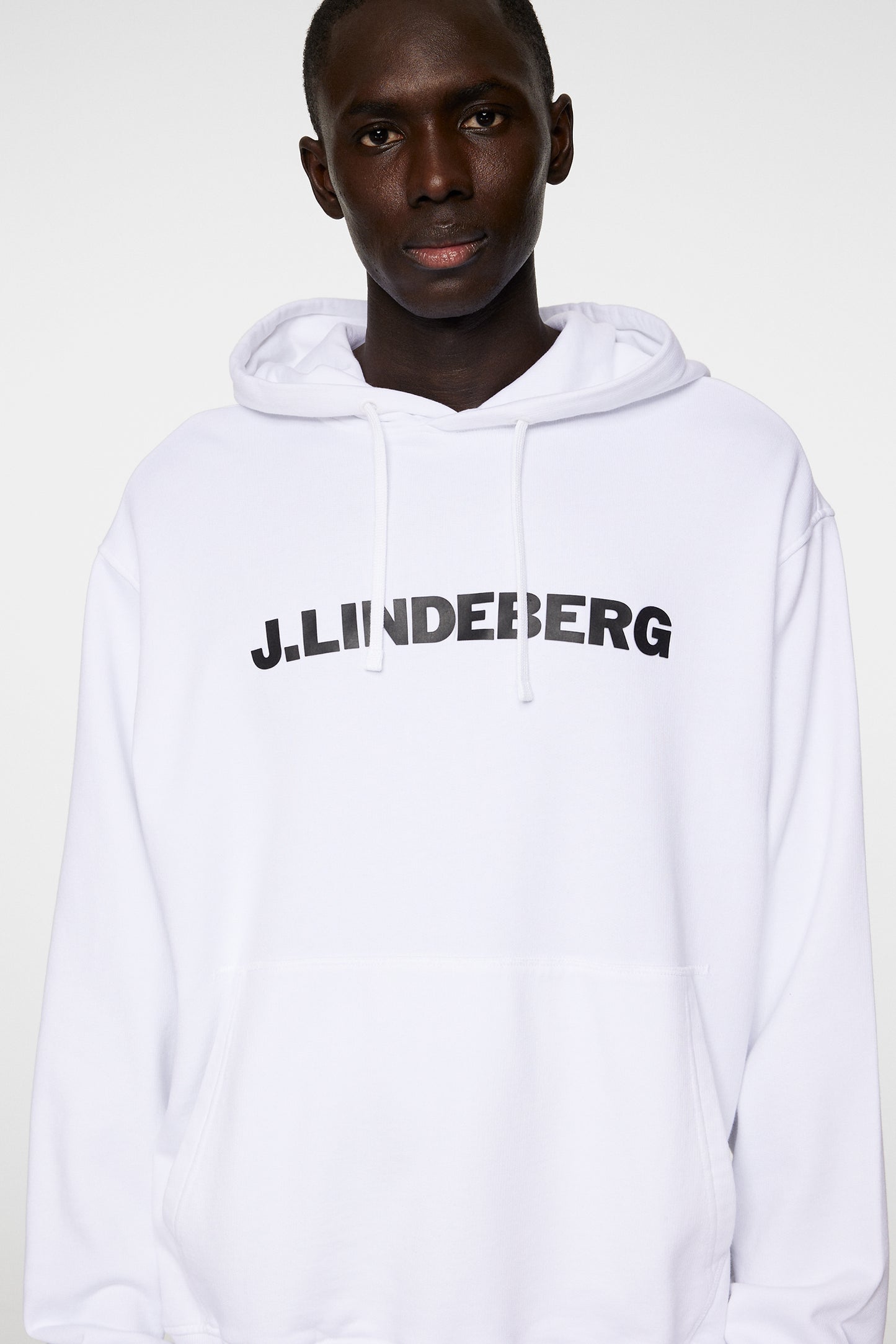 Callan Hoodie in White by J.Lindeberg