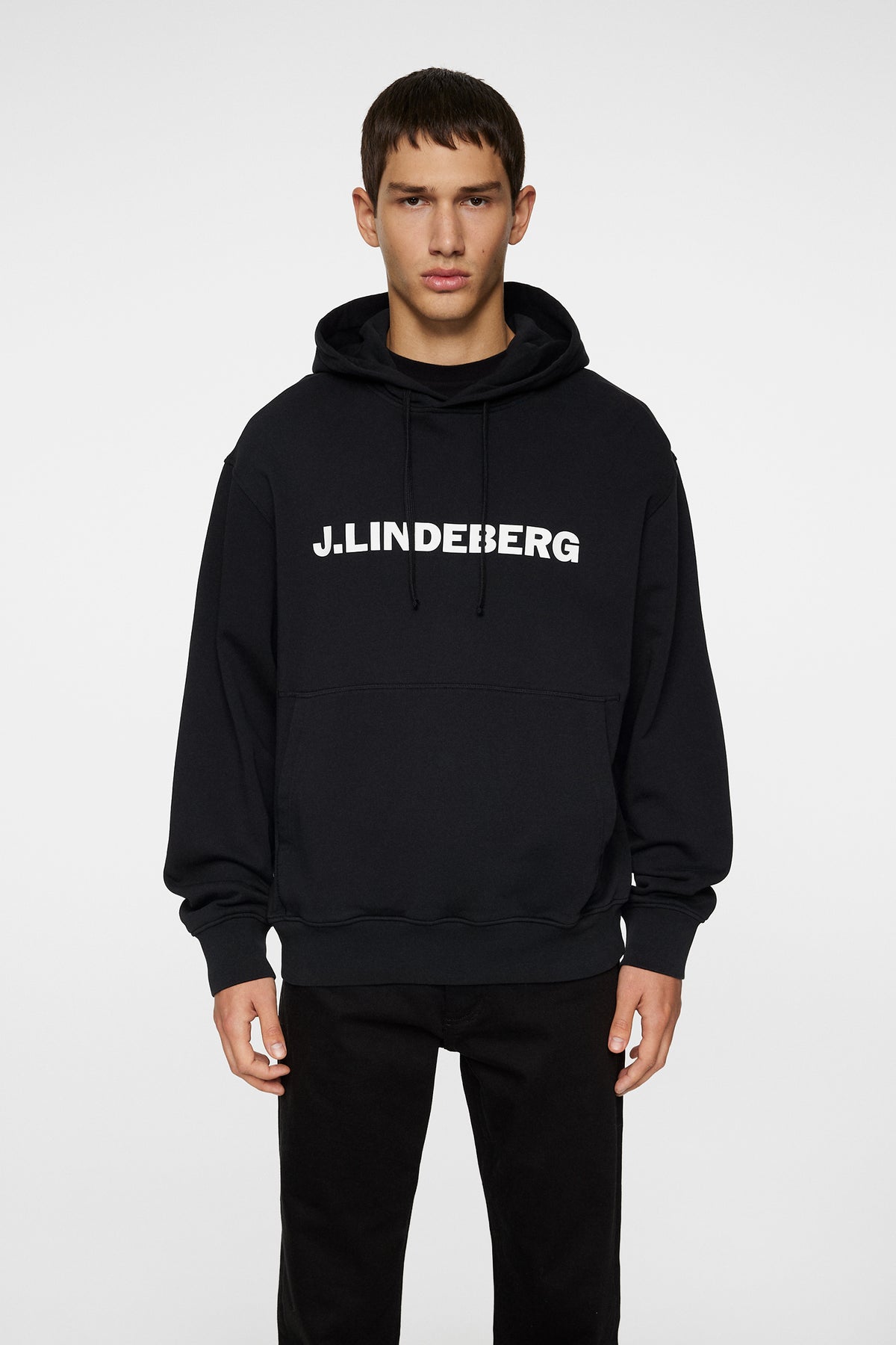Callan Hoodie in Black by J.Lindeberg