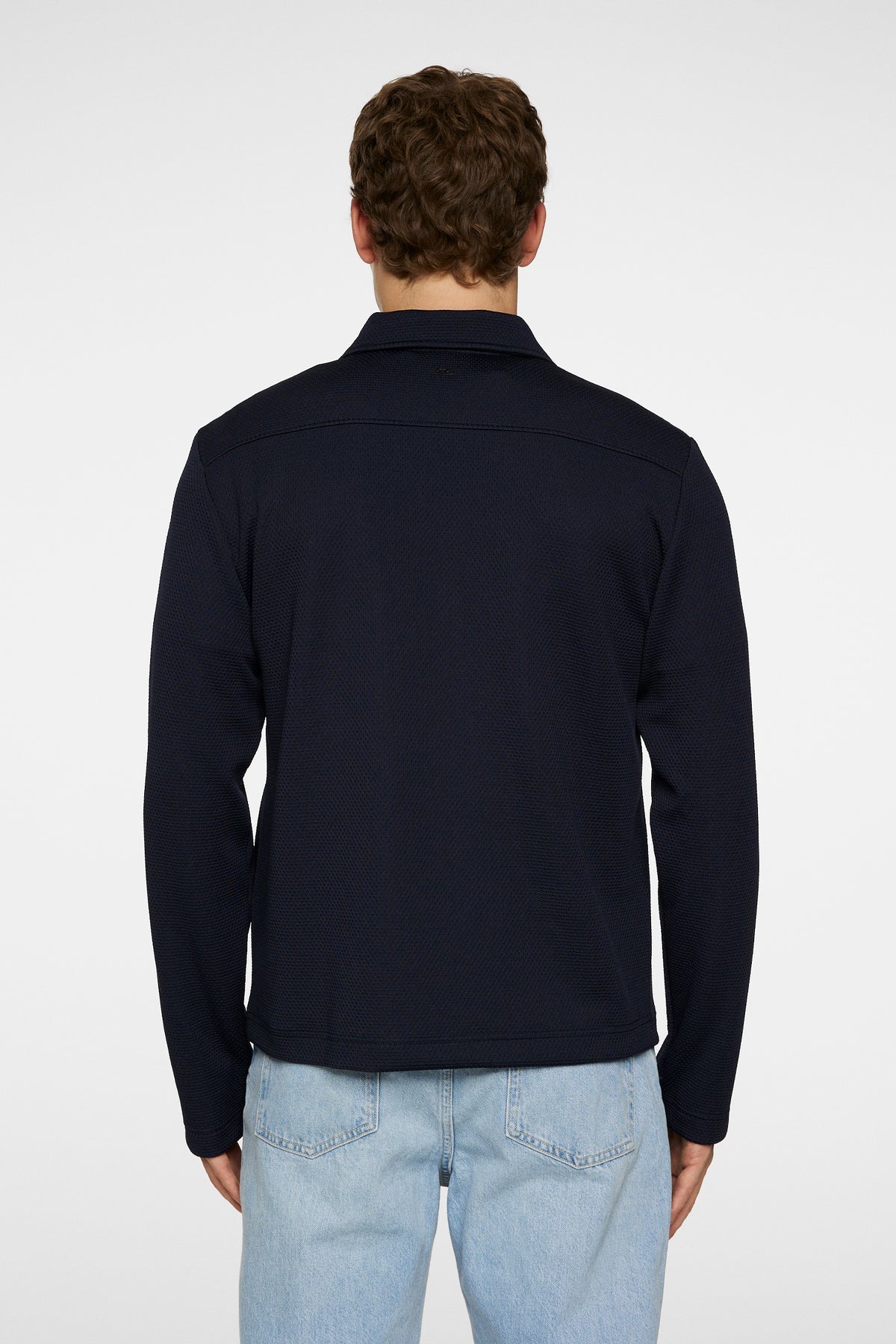 Lansa Jersey Zip Jacket in JL Navy by J.Lindeberg