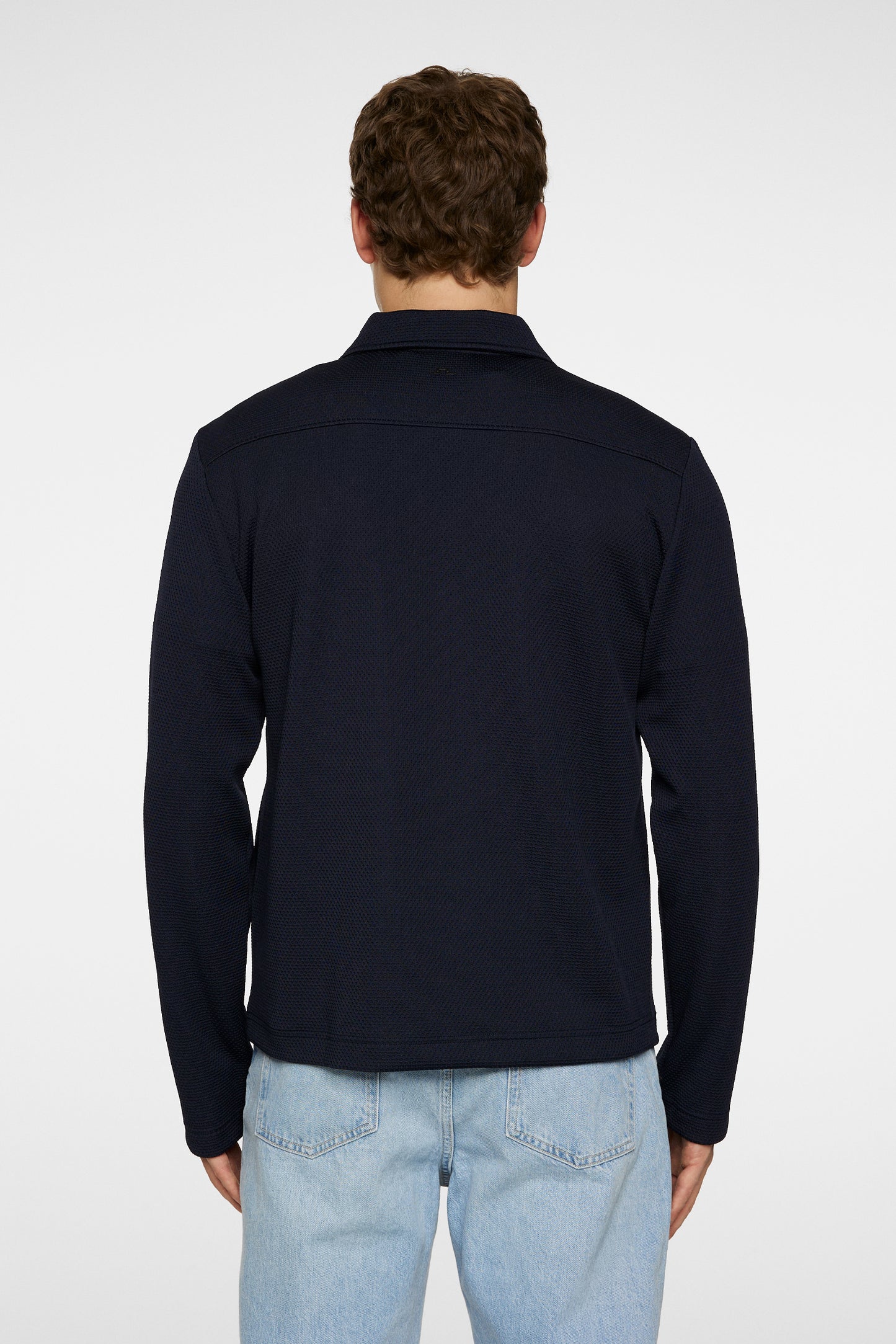 Lansa Jersey Zip Jacket in JL Navy by J.Lindeberg