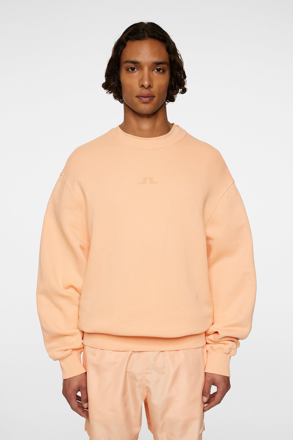 Callan Seasonal Logo Sweater in Mock Orange by J.Lindeberg