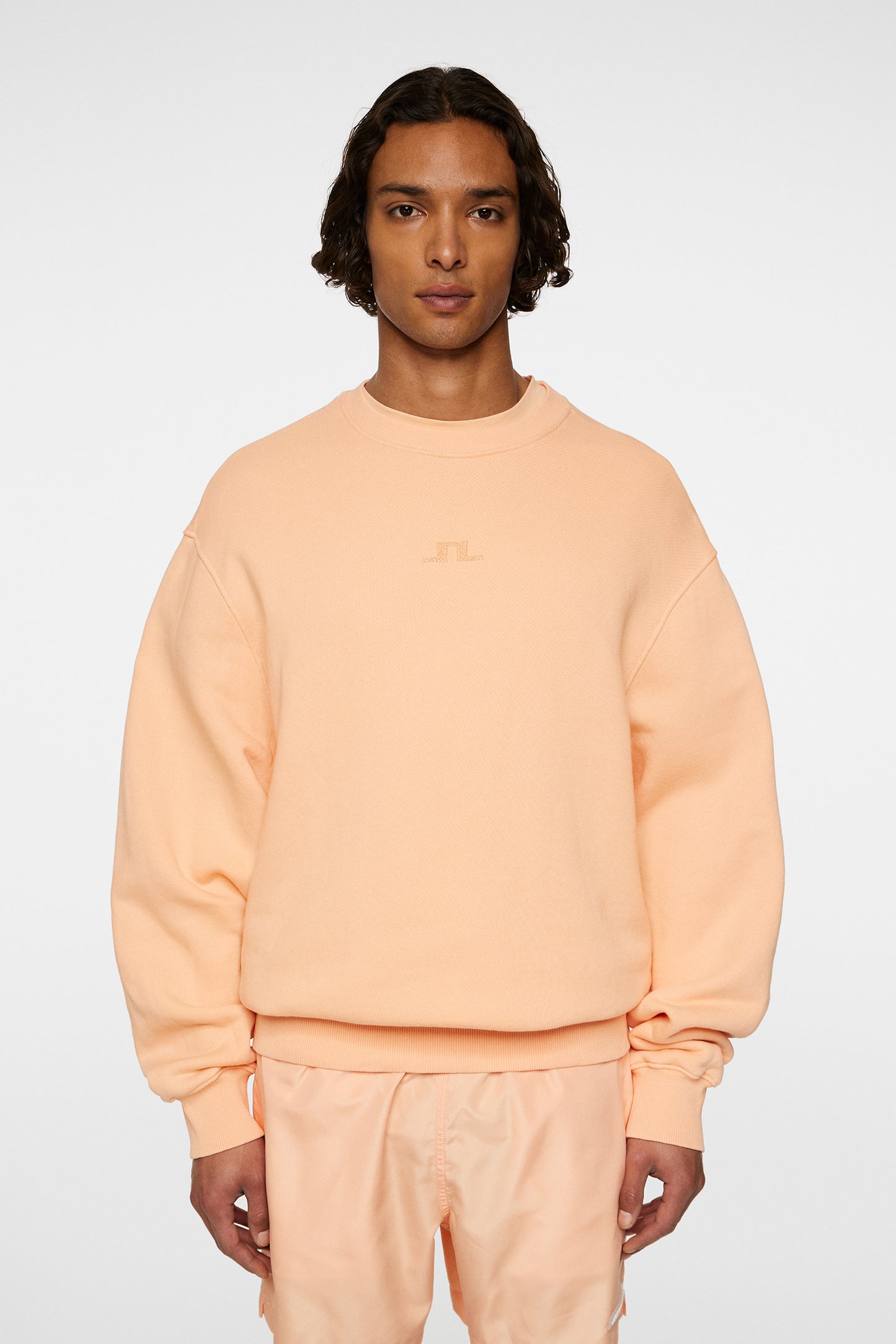 Callan Seasonal Logo Sweater in Mock Orange by J.Lindeberg
