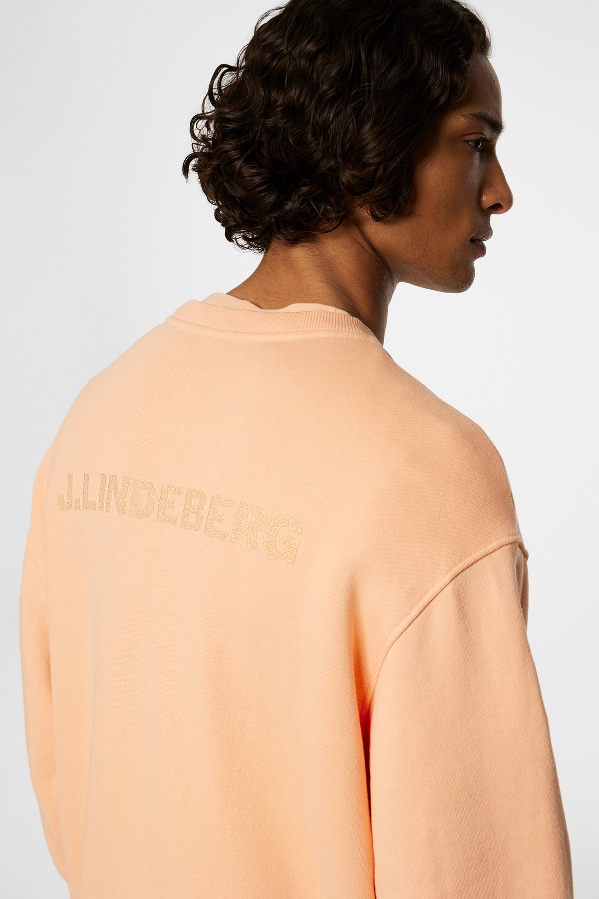 Callan Seasonal Logo Sweater in Mock Orange by J.Lindeberg