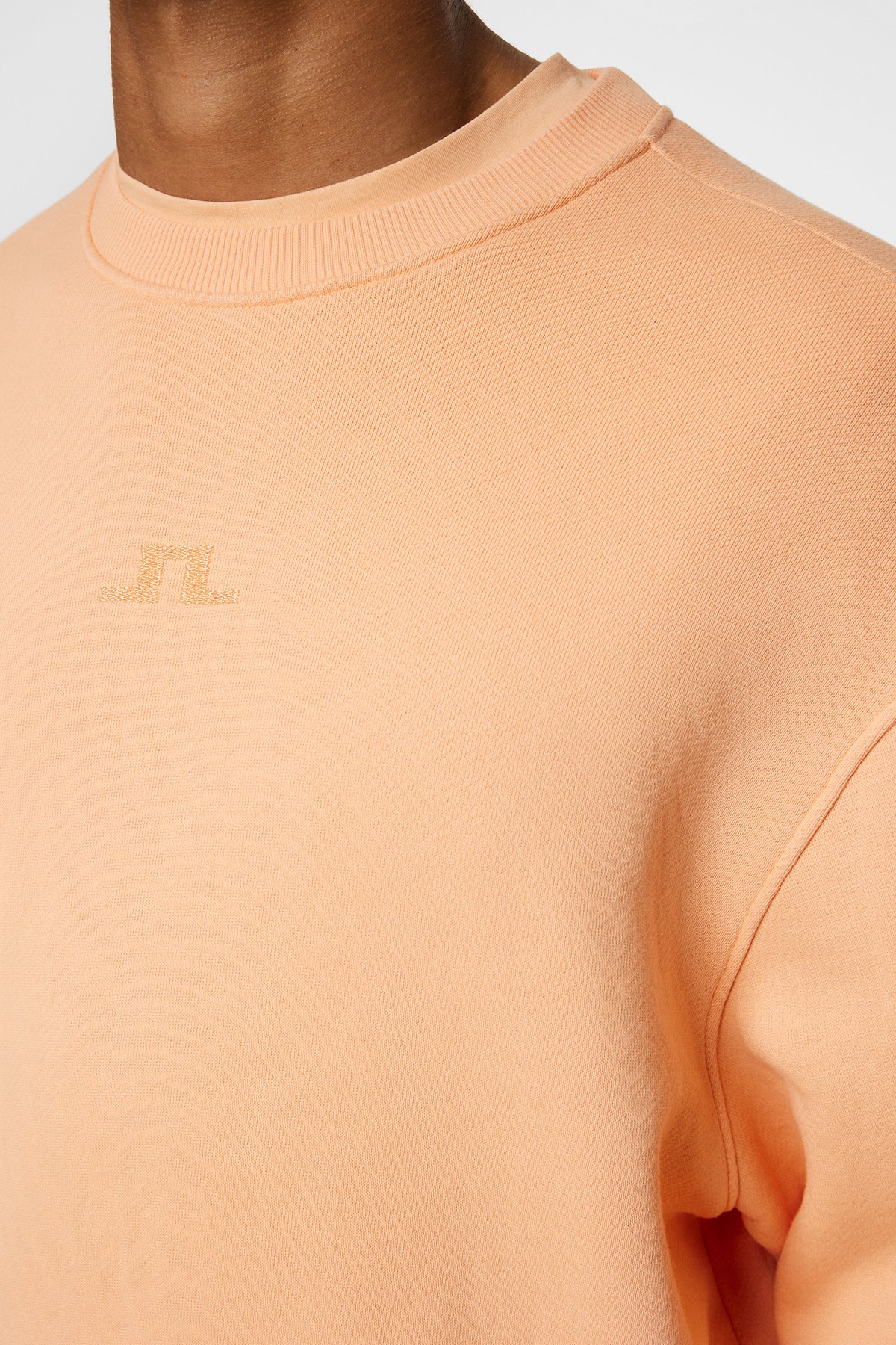 Callan Seasonal Logo Sweater in Mock Orange by J.Lindeberg