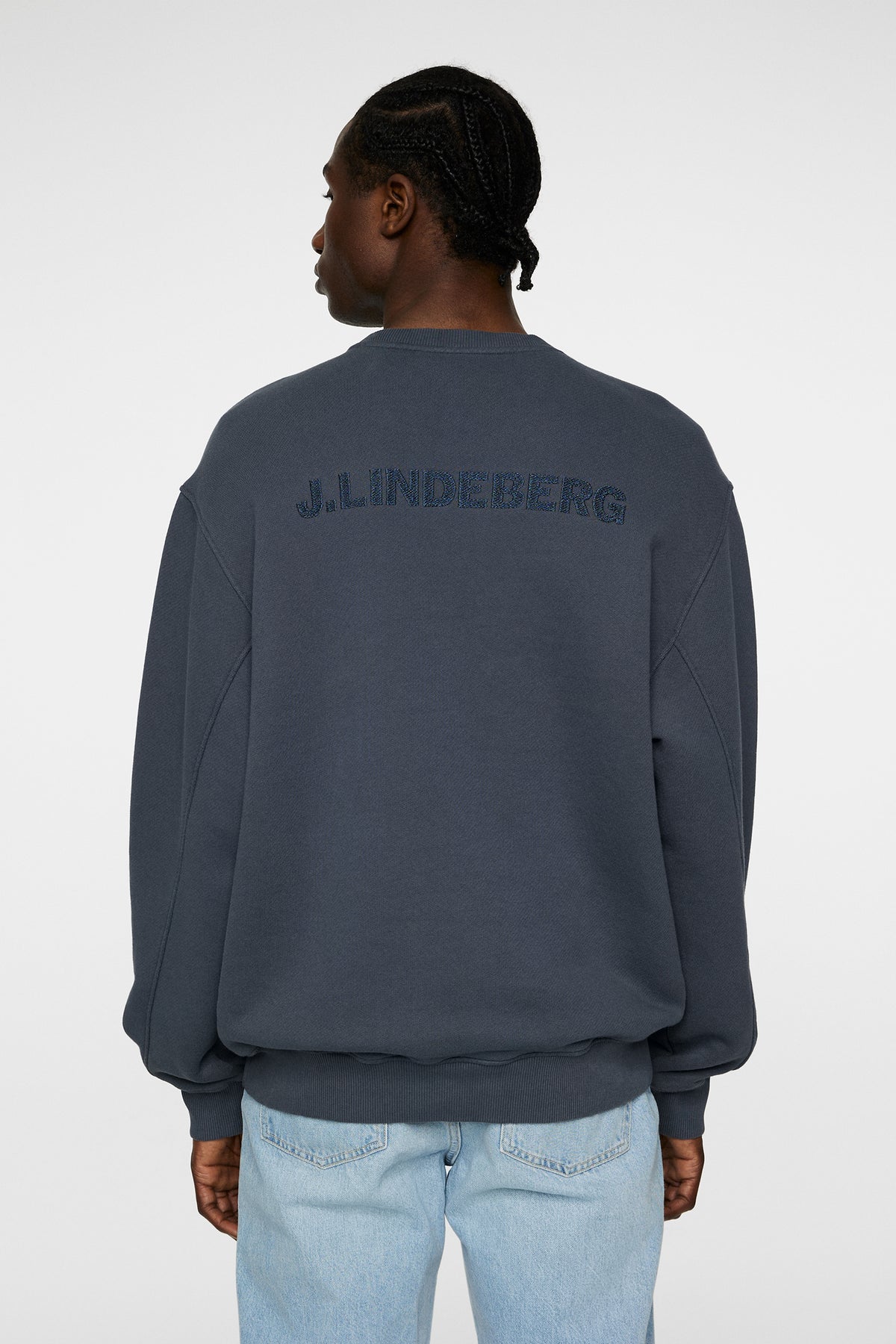 Callan Seasonal Logo Sweater in Ombre Blue by J.Lindeberg