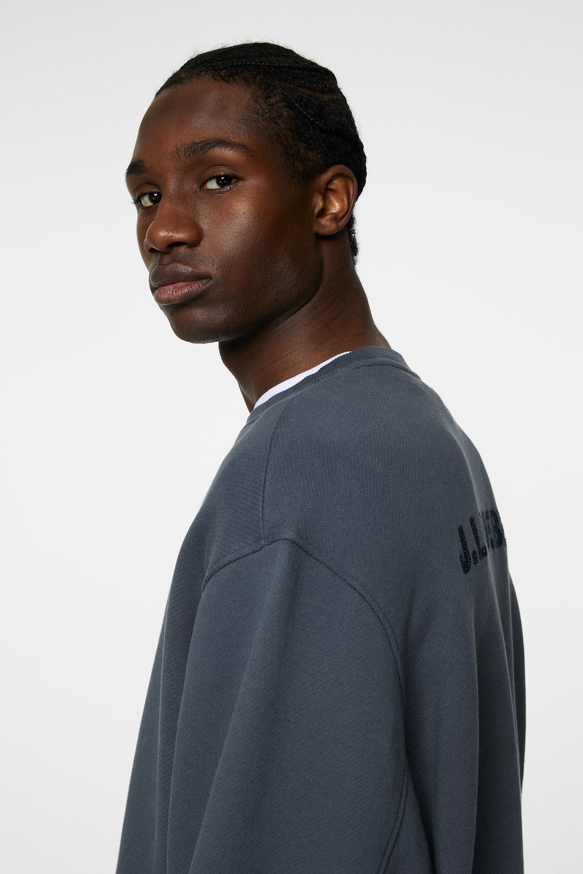 Callan Seasonal Logo Sweater in Ombre Blue by J.Lindeberg