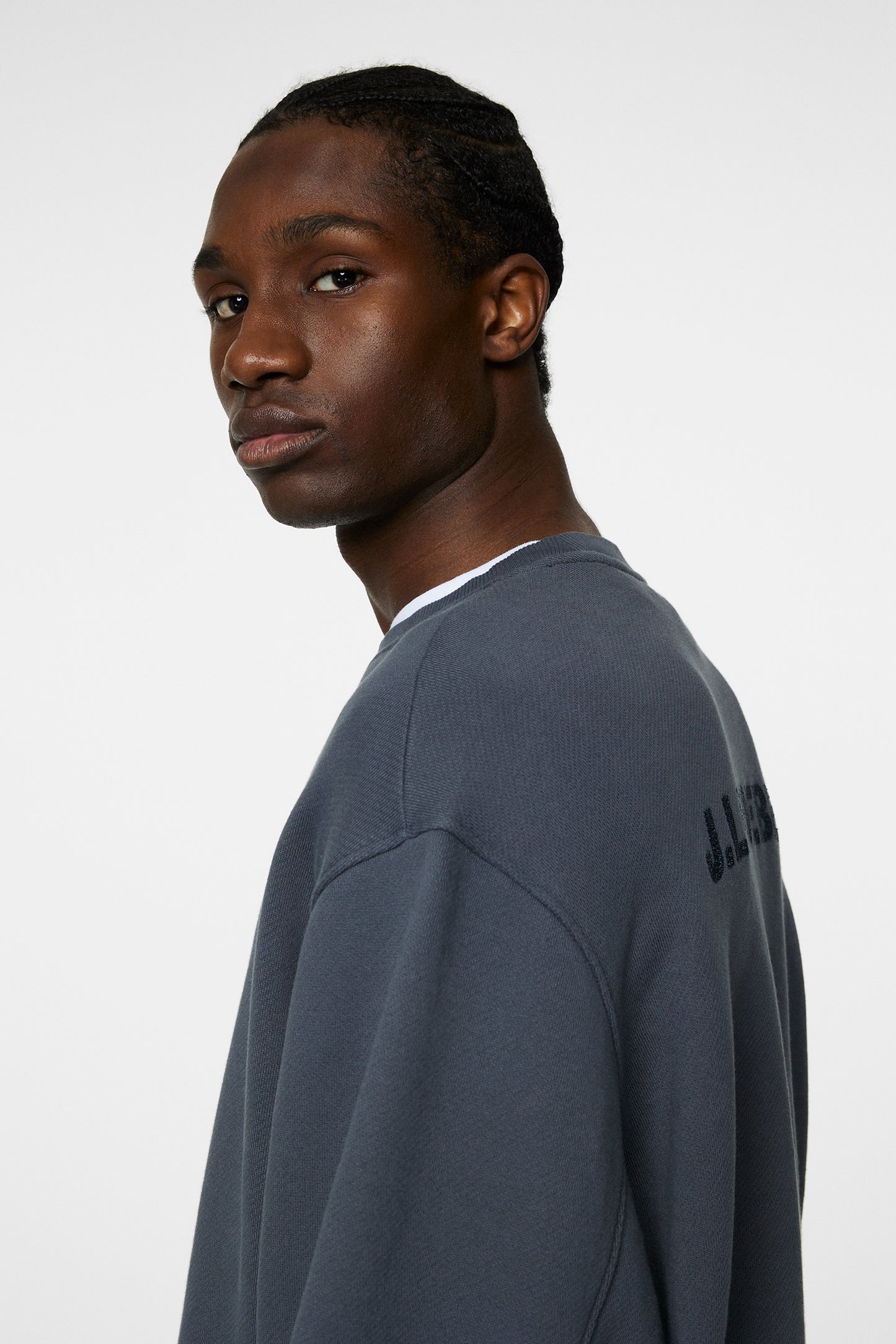 Callan Seasonal Logo Sweater in Ombre Blue by J.Lindeberg