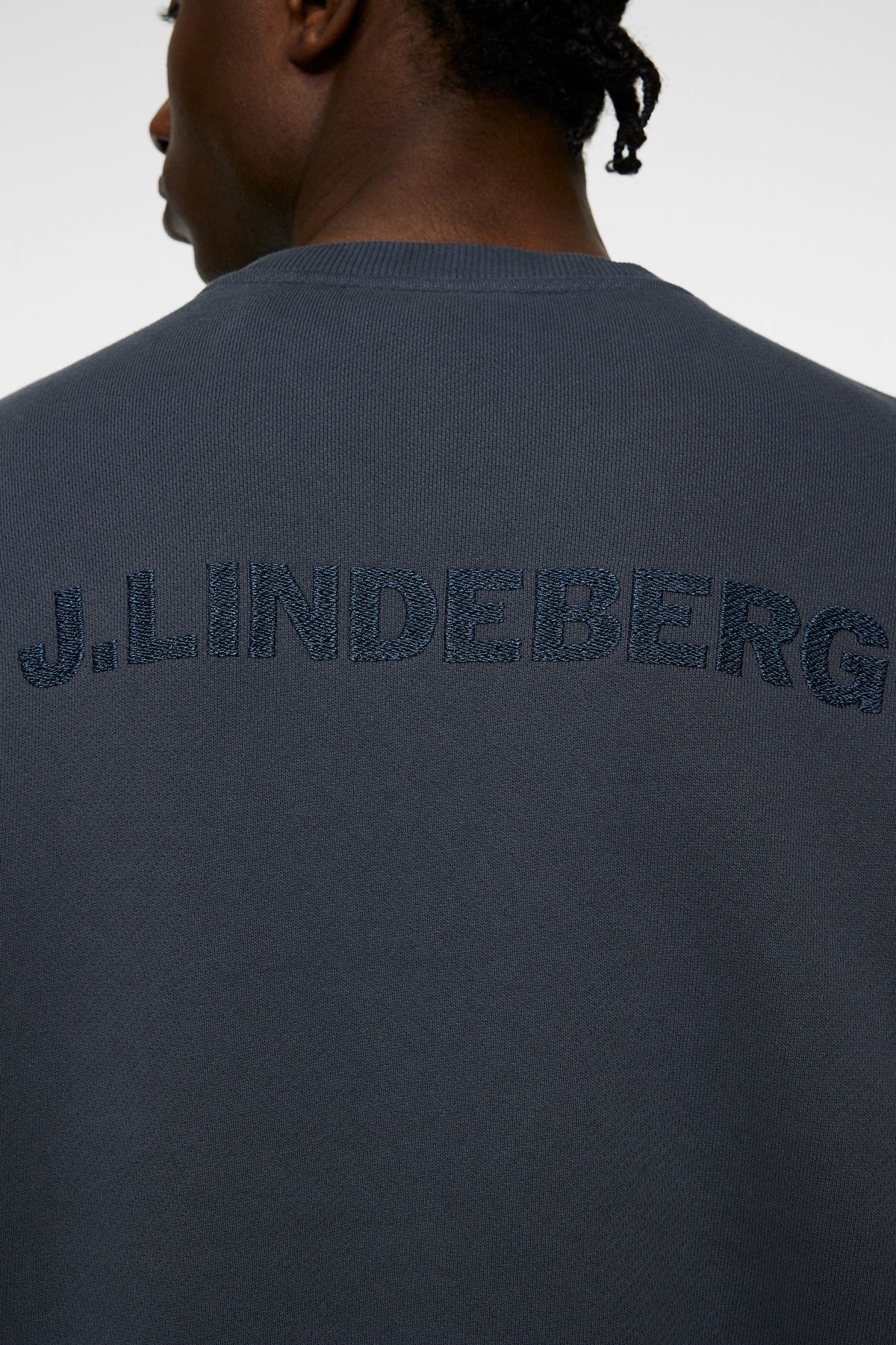 Callan Seasonal Logo Sweater in Ombre Blue by J.Lindeberg