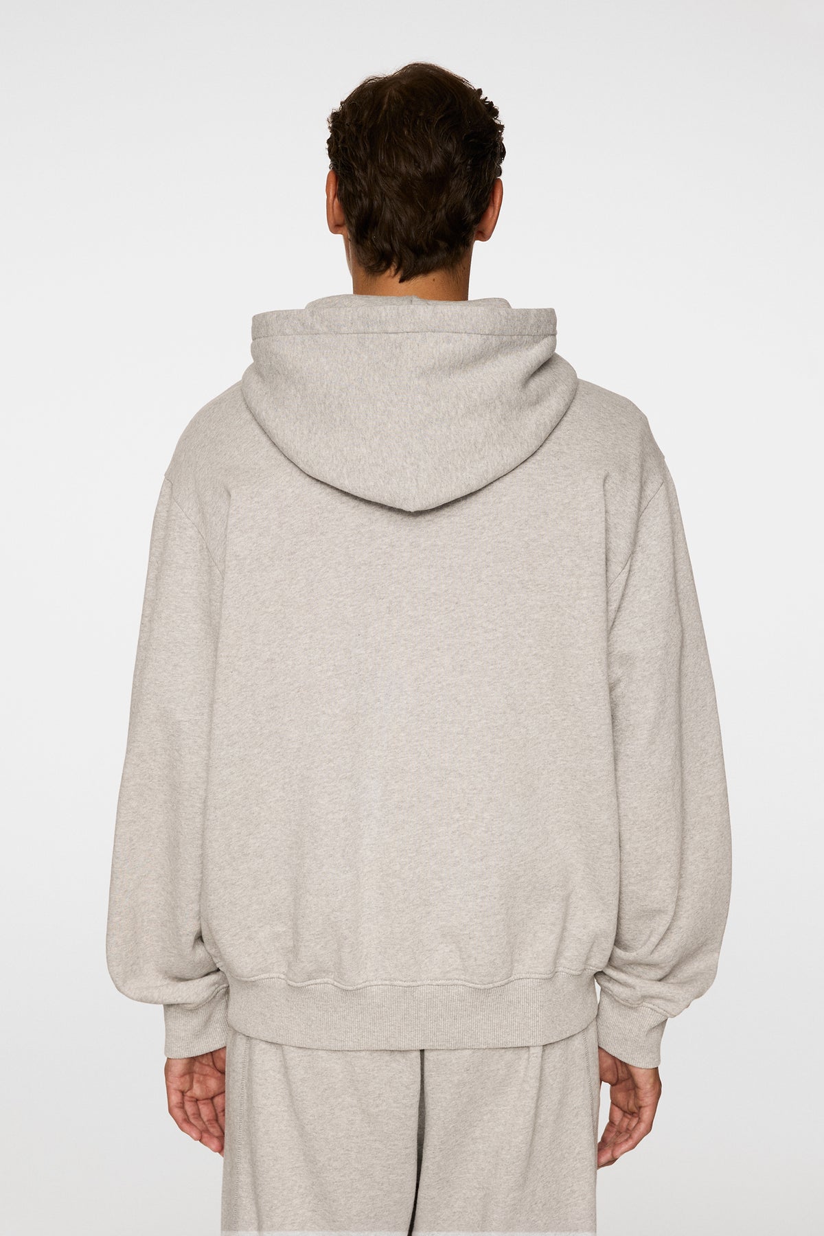 Callan Hoodie in Light Grey Melange by J.Lindeberg