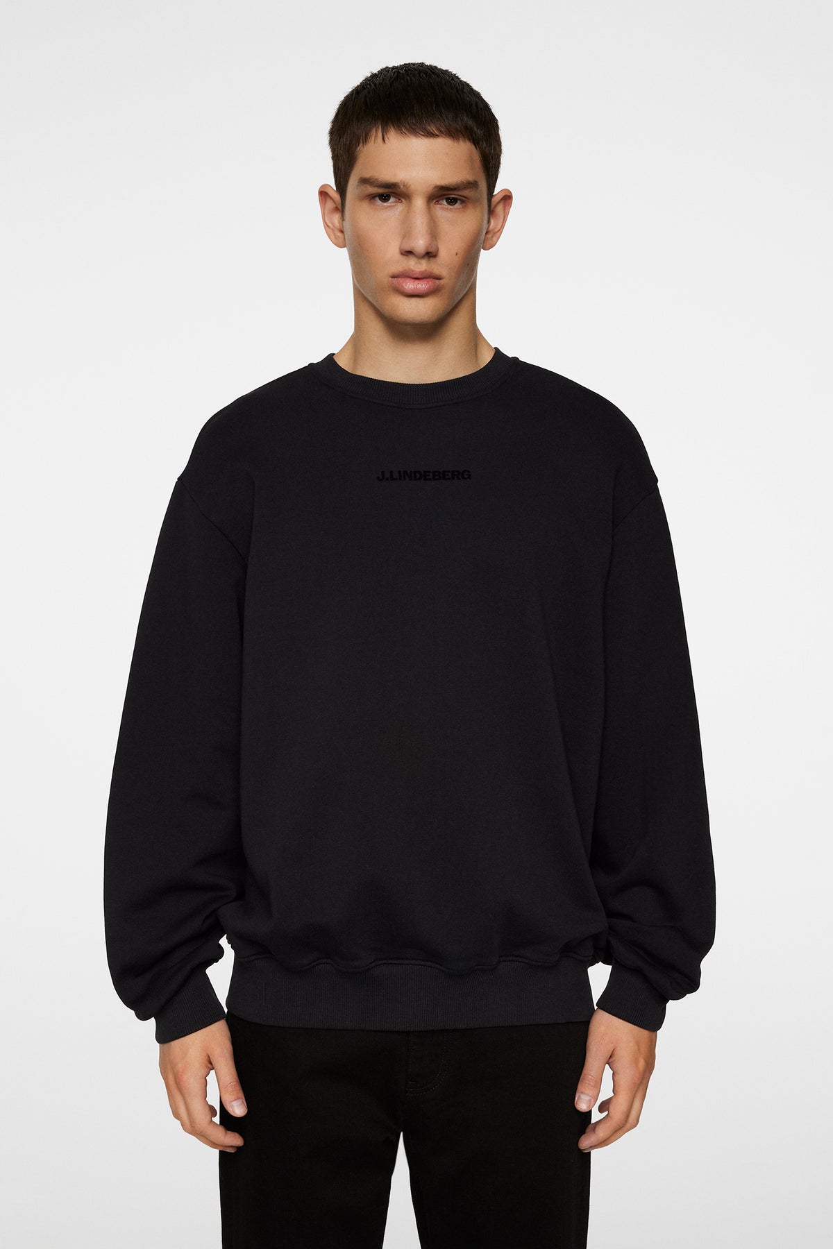 Callan Crew Neck in Black by J.Lindeberg