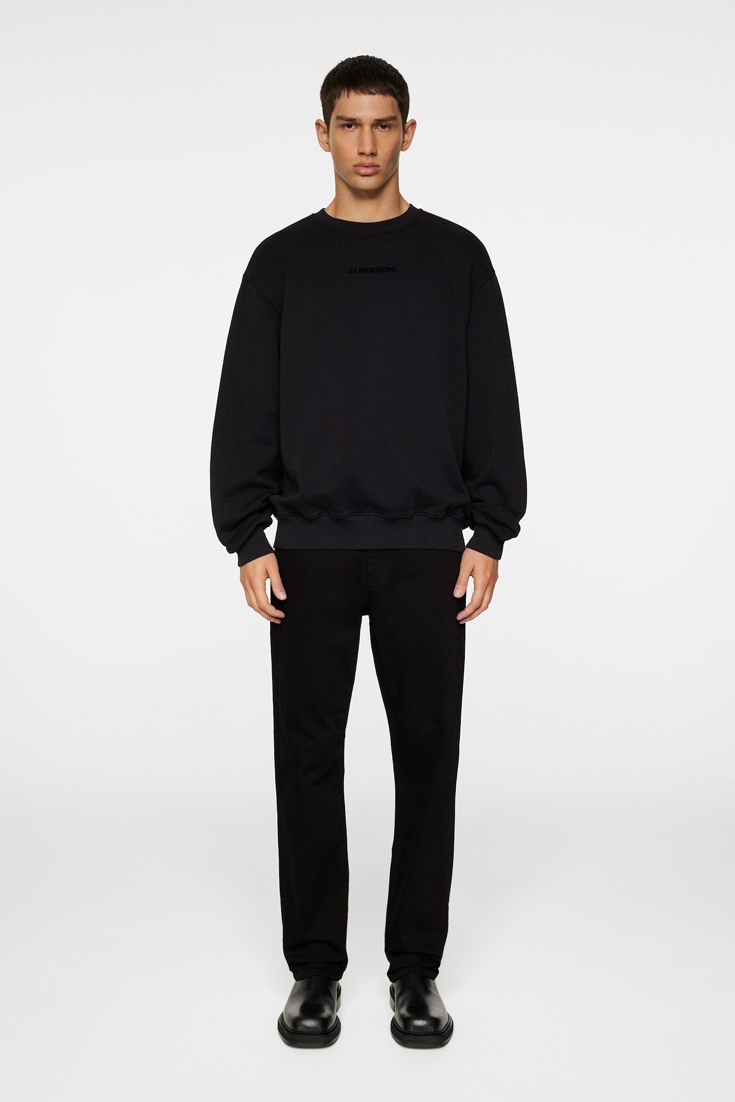 Callan Crew Neck in Black by J.Lindeberg