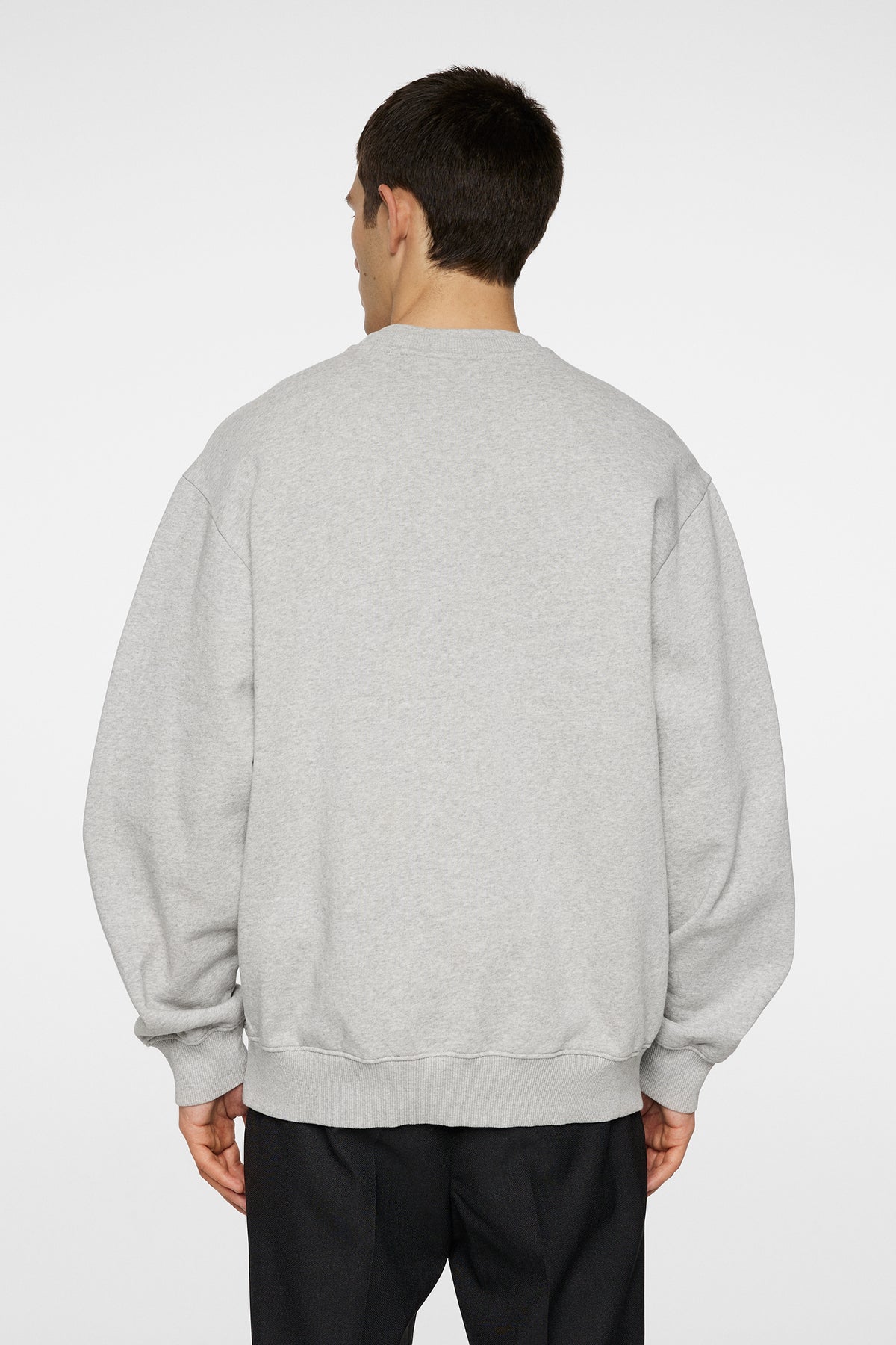 Callan Crew Neck in Light Grey Melange by J.Lindeberg