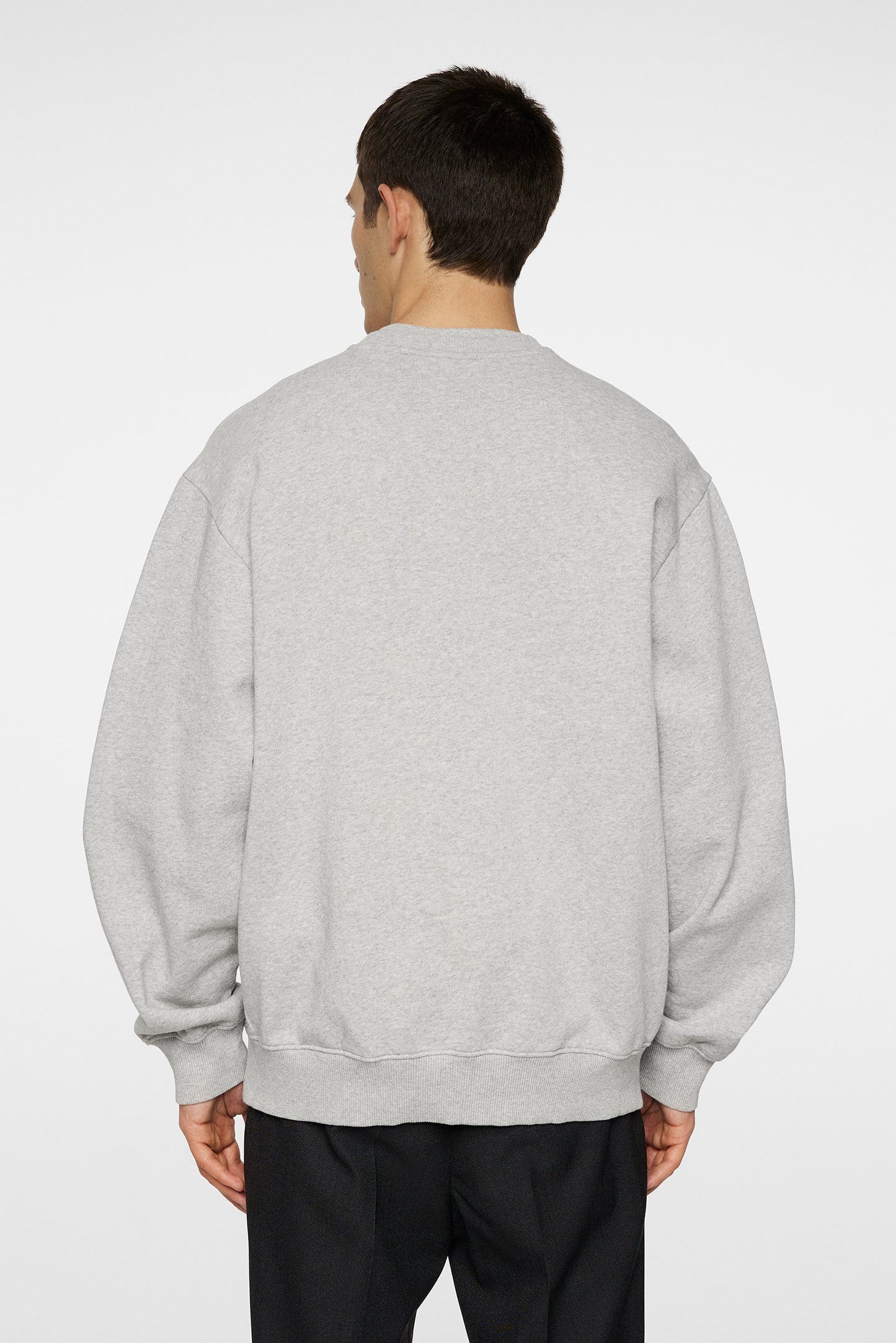 Callan Crew Neck in Light Grey Melange by J.Lindeberg
