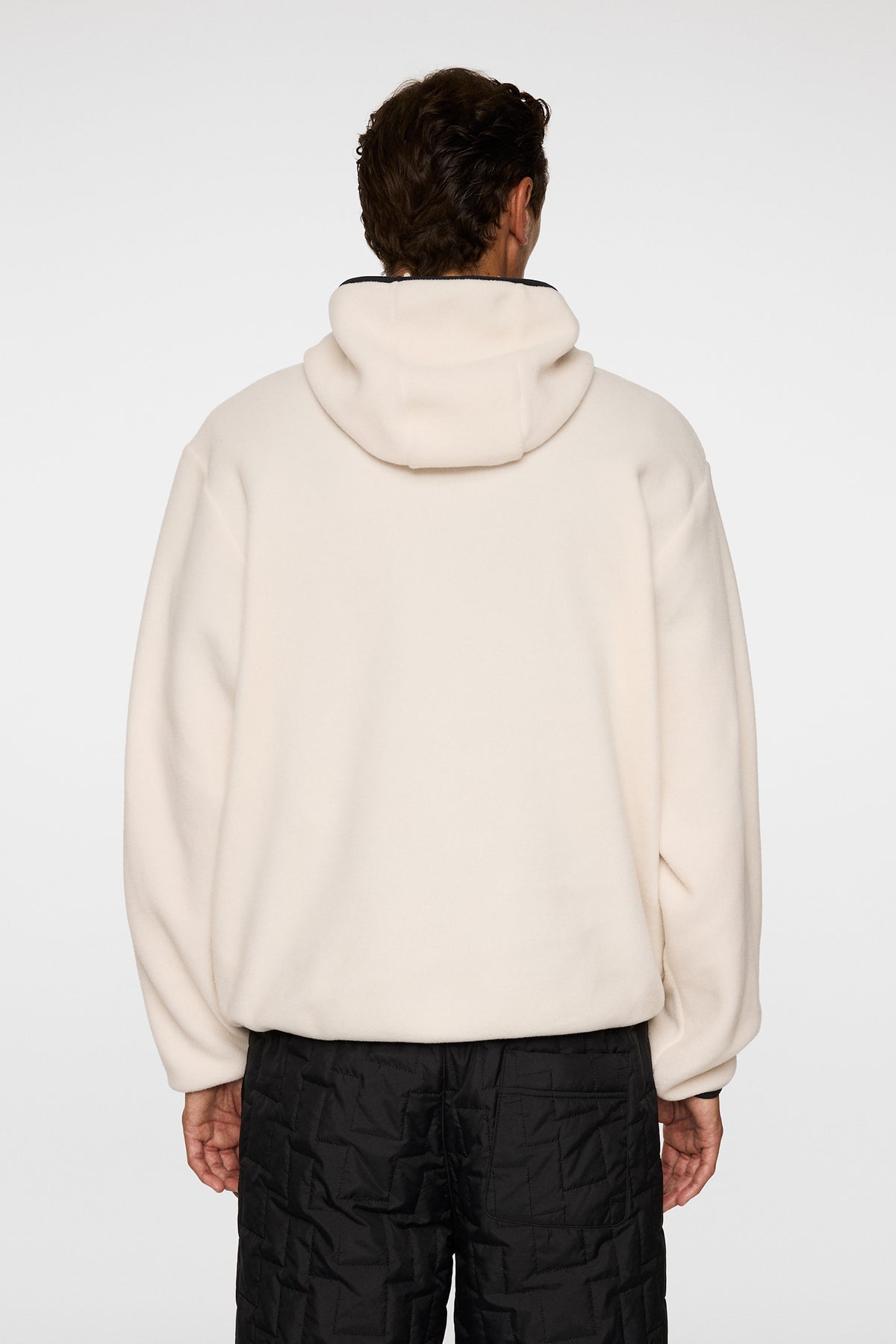 Como Fleece hoodie in Moonbeam by J.Lindeberg