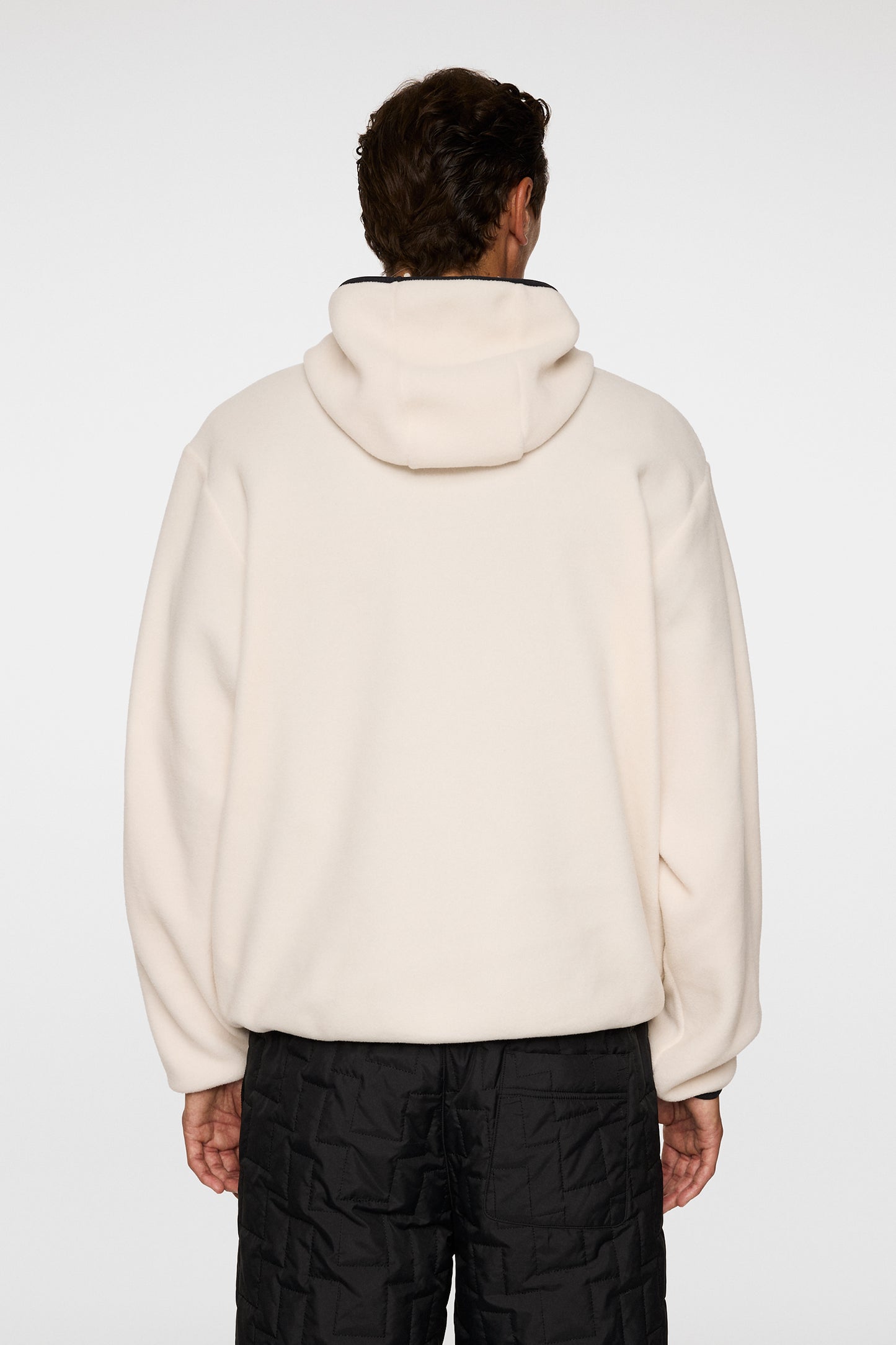 Como Fleece hoodie in Moonbeam by J.Lindeberg