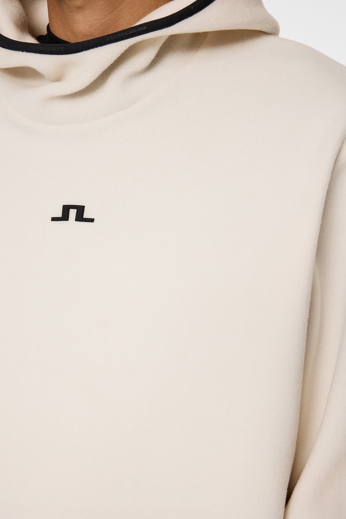 Como Fleece hoodie in Moonbeam by J.Lindeberg