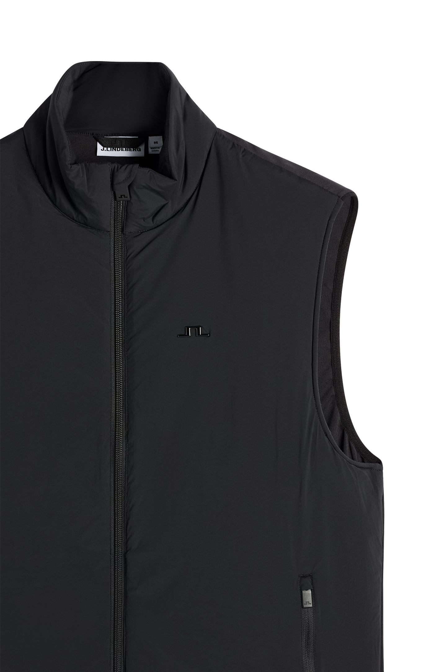 Timor Hybrid Vest in Black by J.Lindeberg