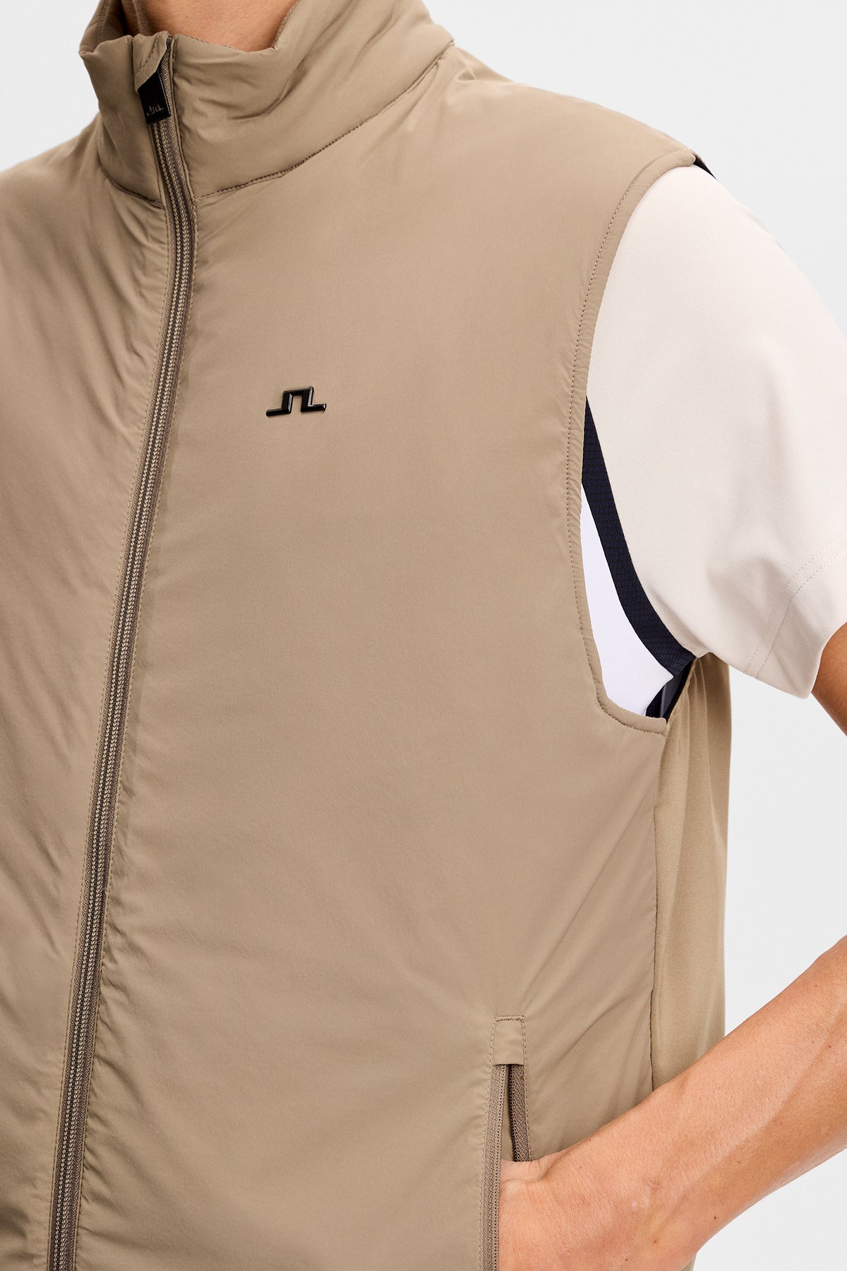 Timor Hybrid Vest in Brindle by J.Lindeberg