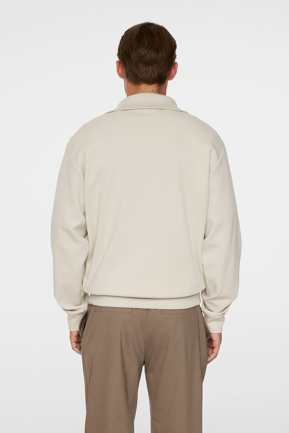 Callan quarter zip in Moonbeam by J.Lindeberg