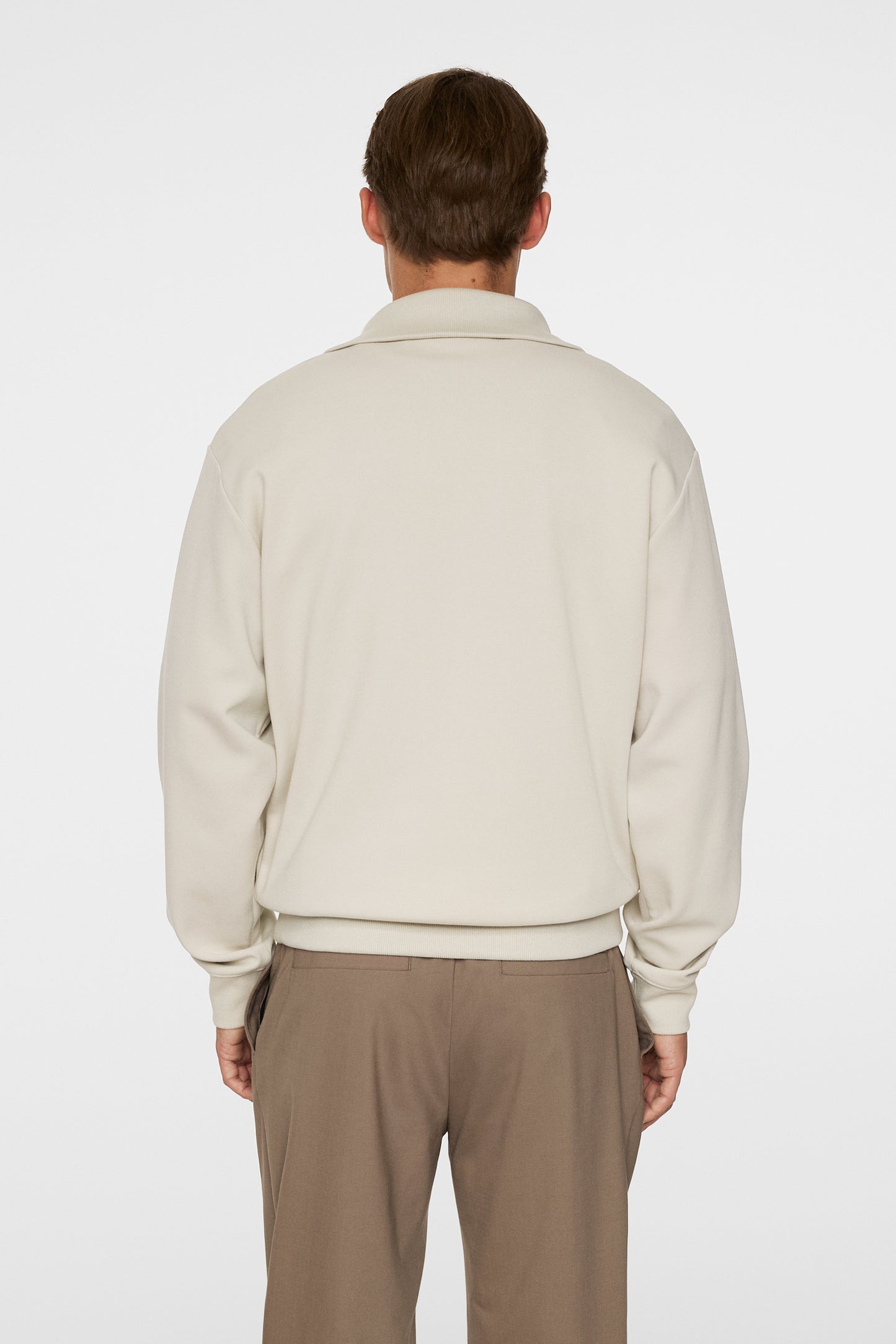 Callan quarter zip in Moonbeam by J.Lindeberg