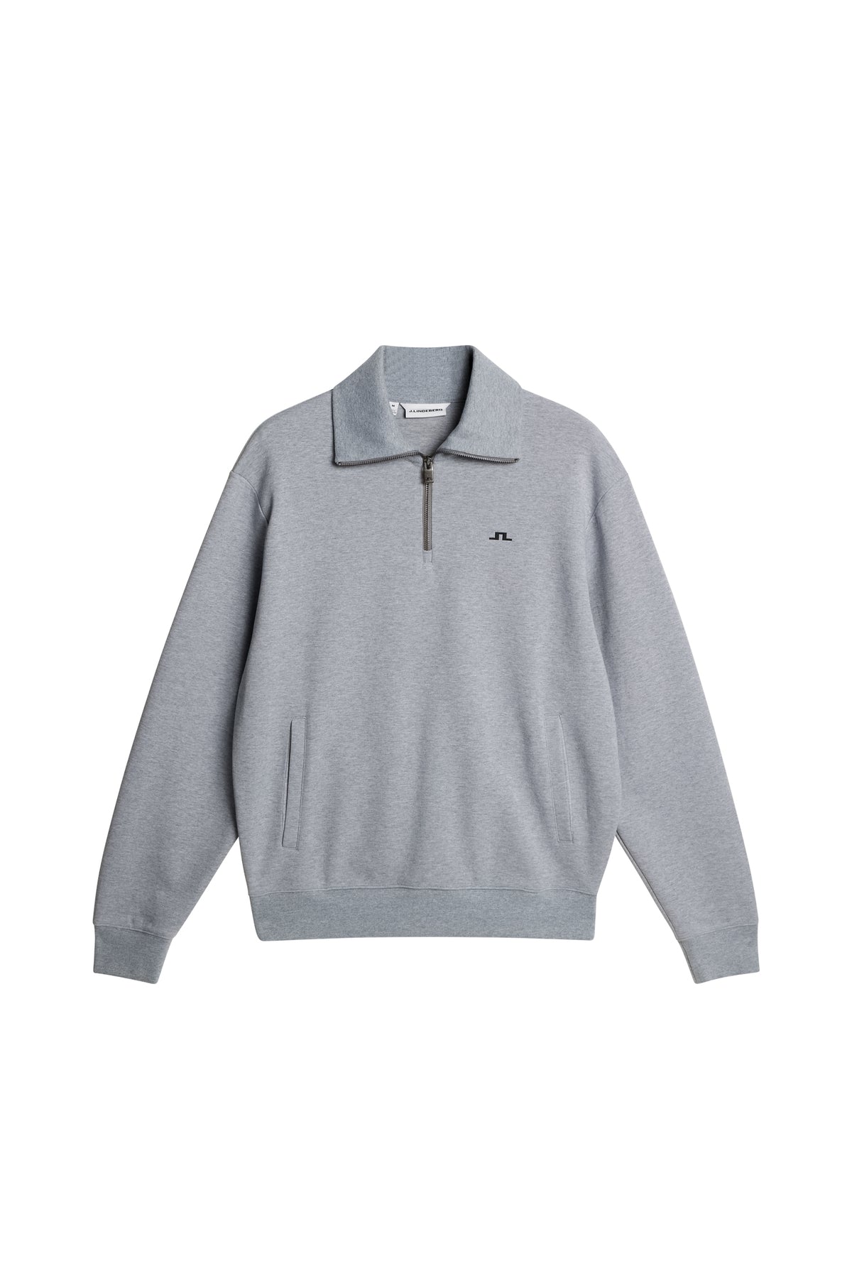 Callan quarter zip in Medium Grey Melange by J.Lindeberg