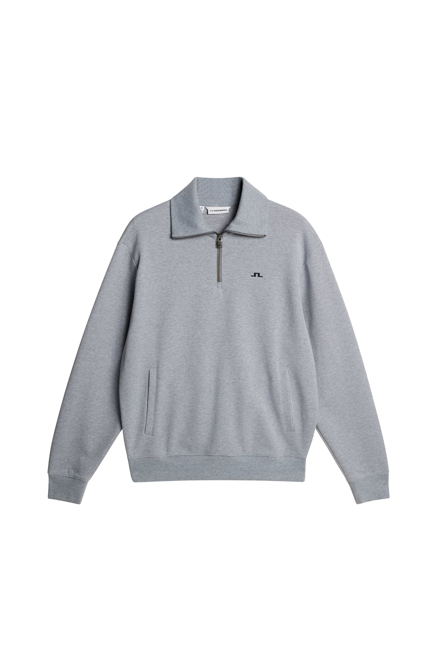 Callan quarter zip in Medium Grey Melange by J.Lindeberg