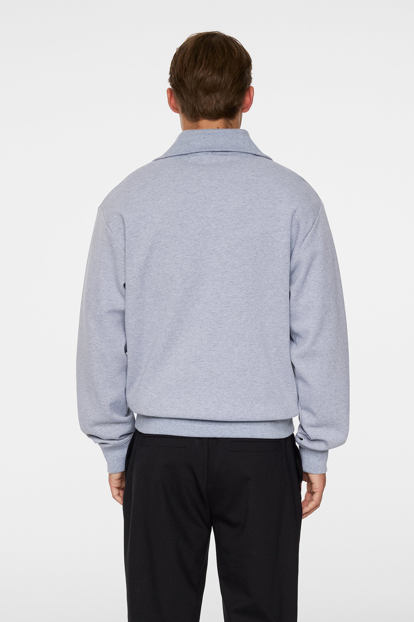 Callan quarter zip in Medium Grey Melange by J.Lindeberg