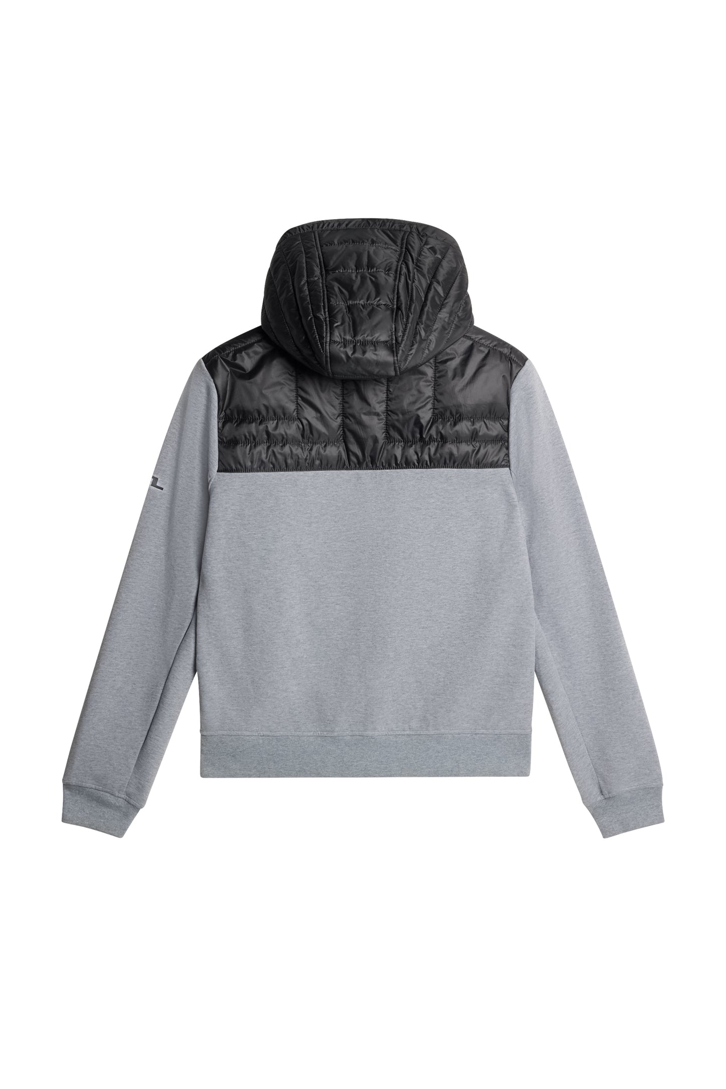 Seth Hybrid Zip Hood in Medium Grey Melange by J.Lindeberg