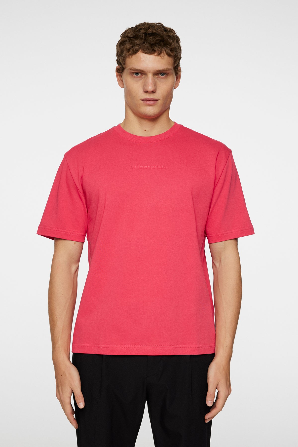 Hale Heavy Logo T-shirt in Azalea by J.Lindeberg