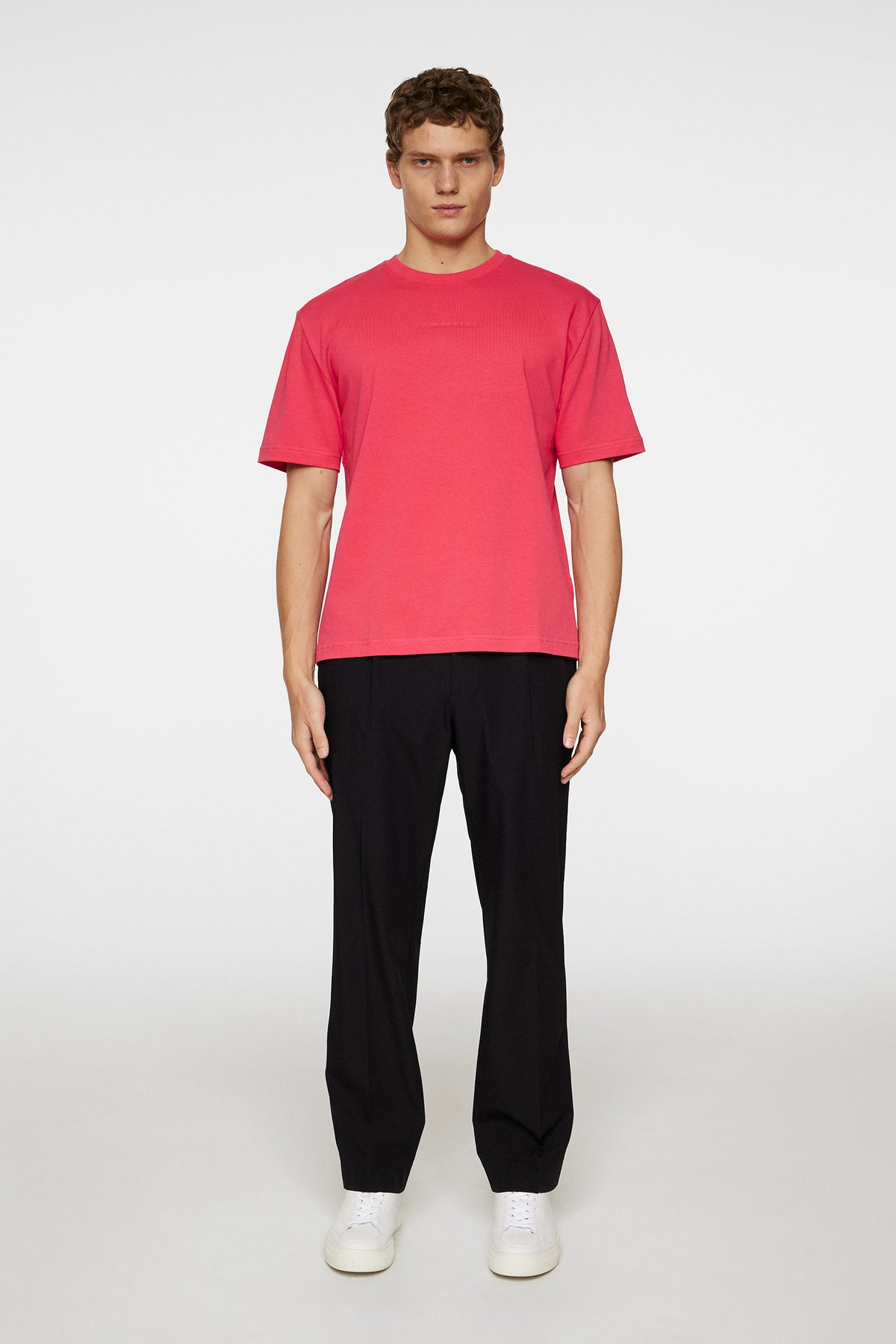 Hale Heavy Logo T-shirt in Azalea by J.Lindeberg