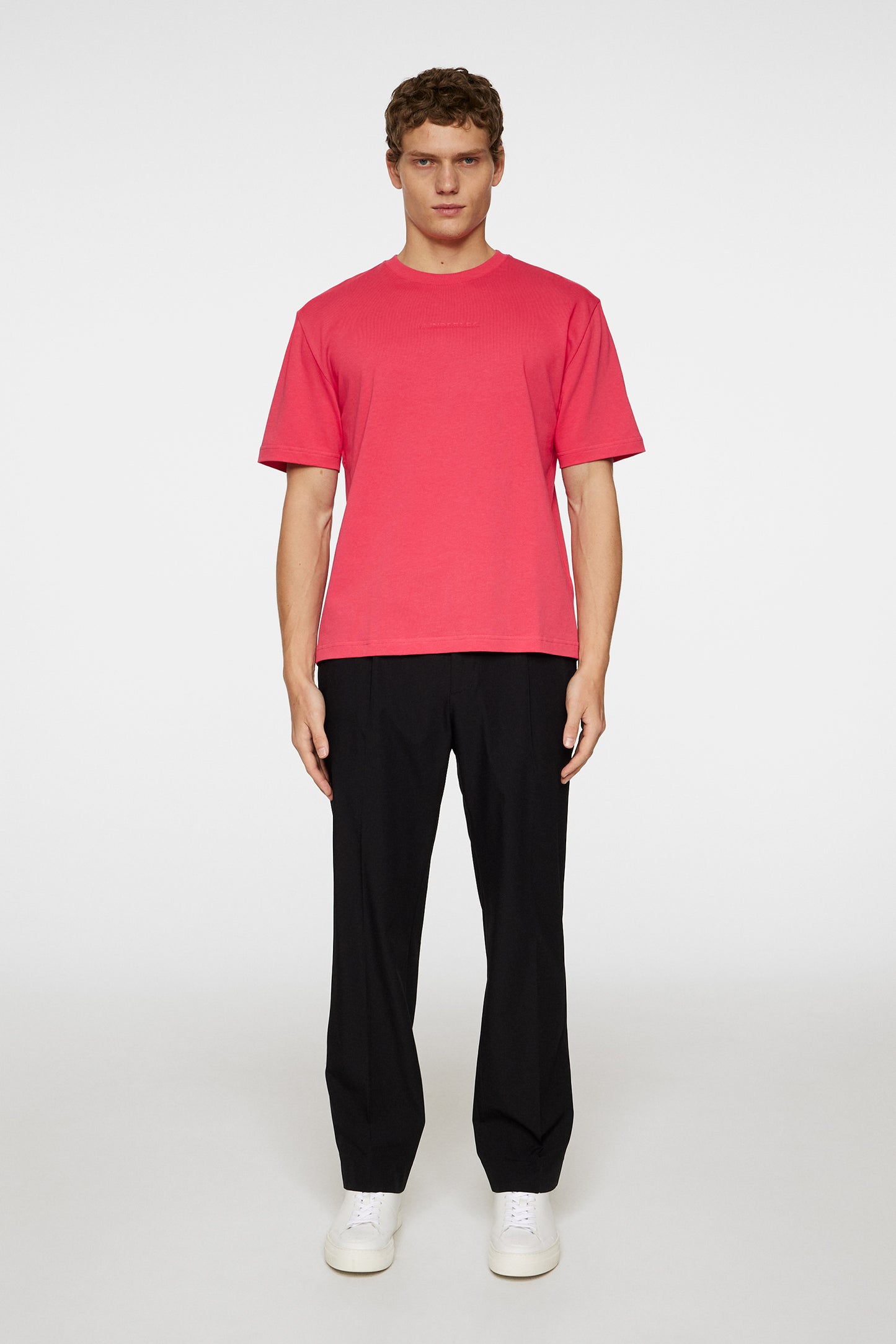 Hale Heavy Logo T-shirt in Azalea by J.Lindeberg