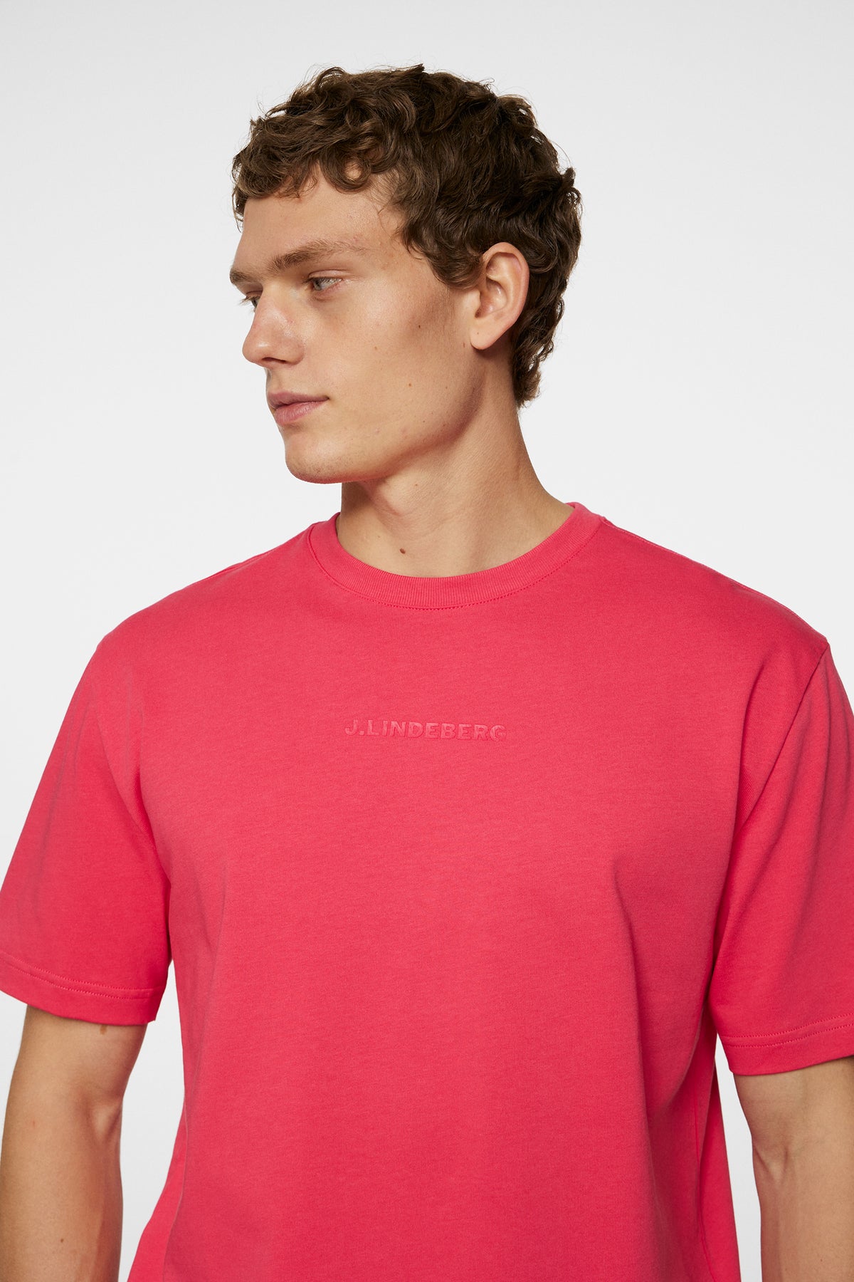 Hale Heavy Logo T-shirt in Azalea by J.Lindeberg