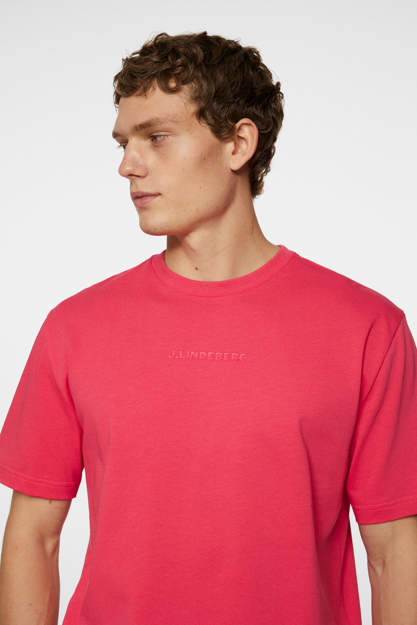 Hale Heavy Logo T-shirt in Azalea by J.Lindeberg