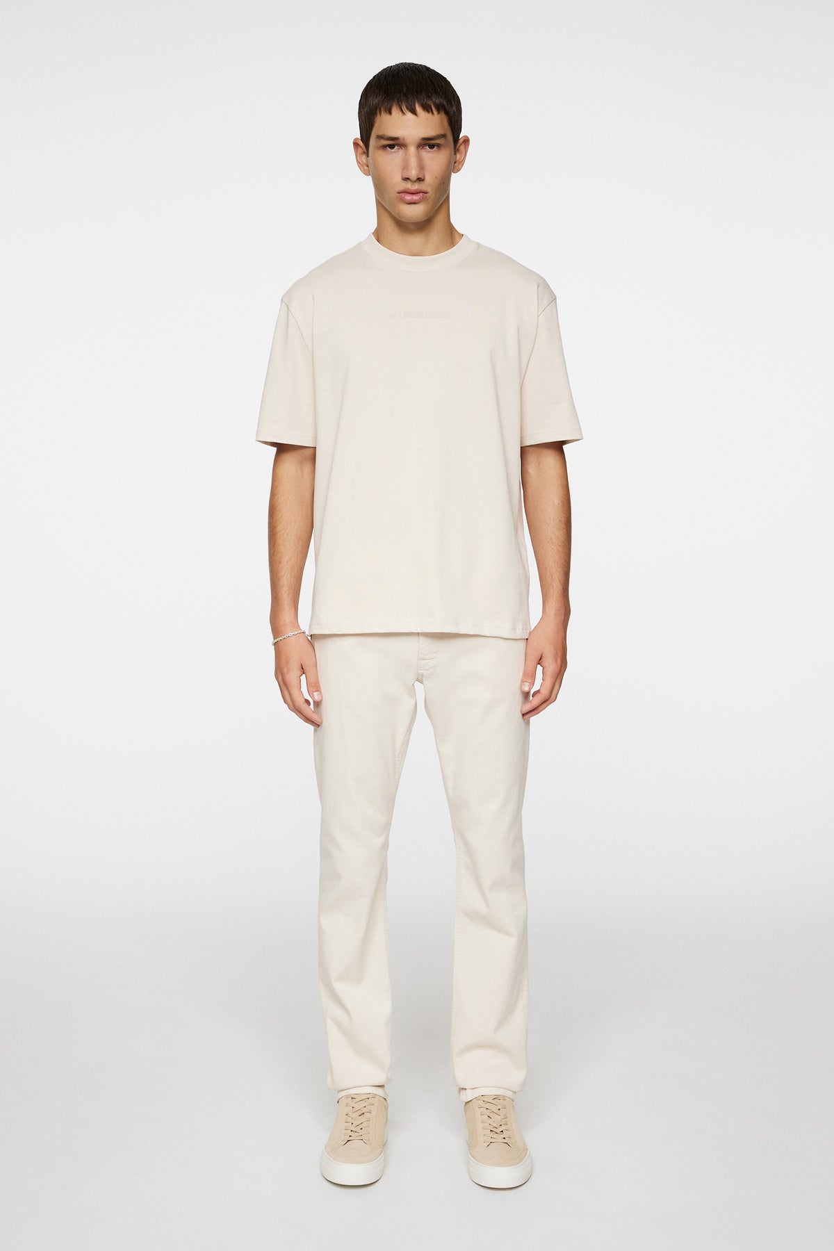 Hale Heavy Logo T-shirt in Moonbeam by J.Lindeberg