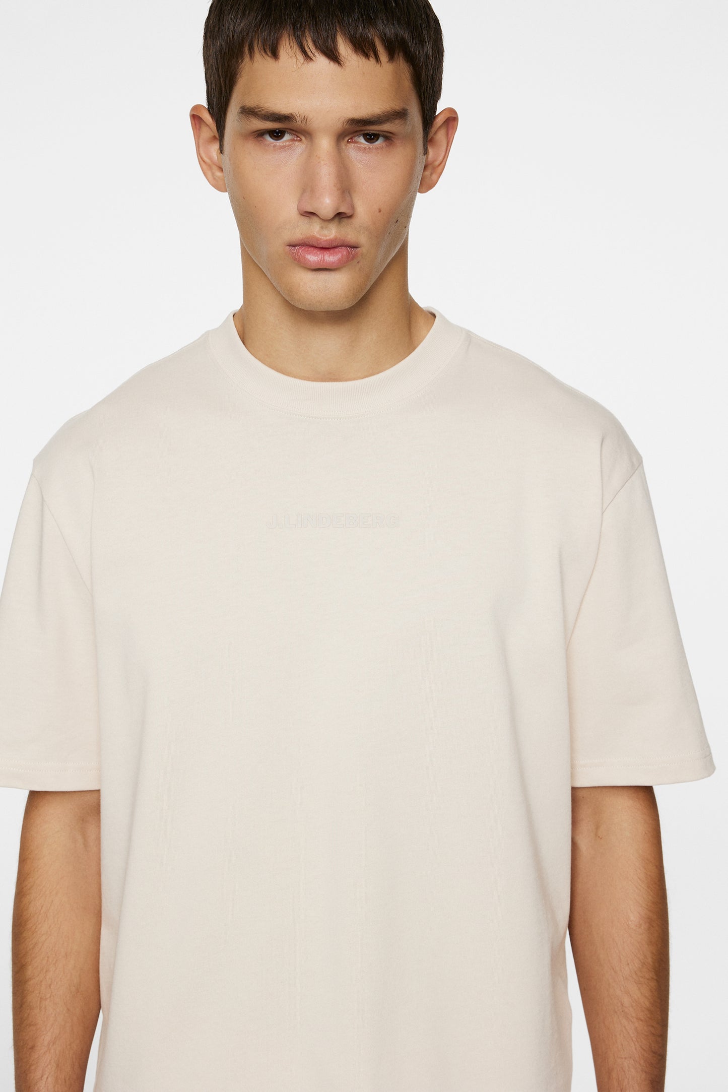 Hale Heavy Logo T-shirt in Moonbeam by J.Lindeberg