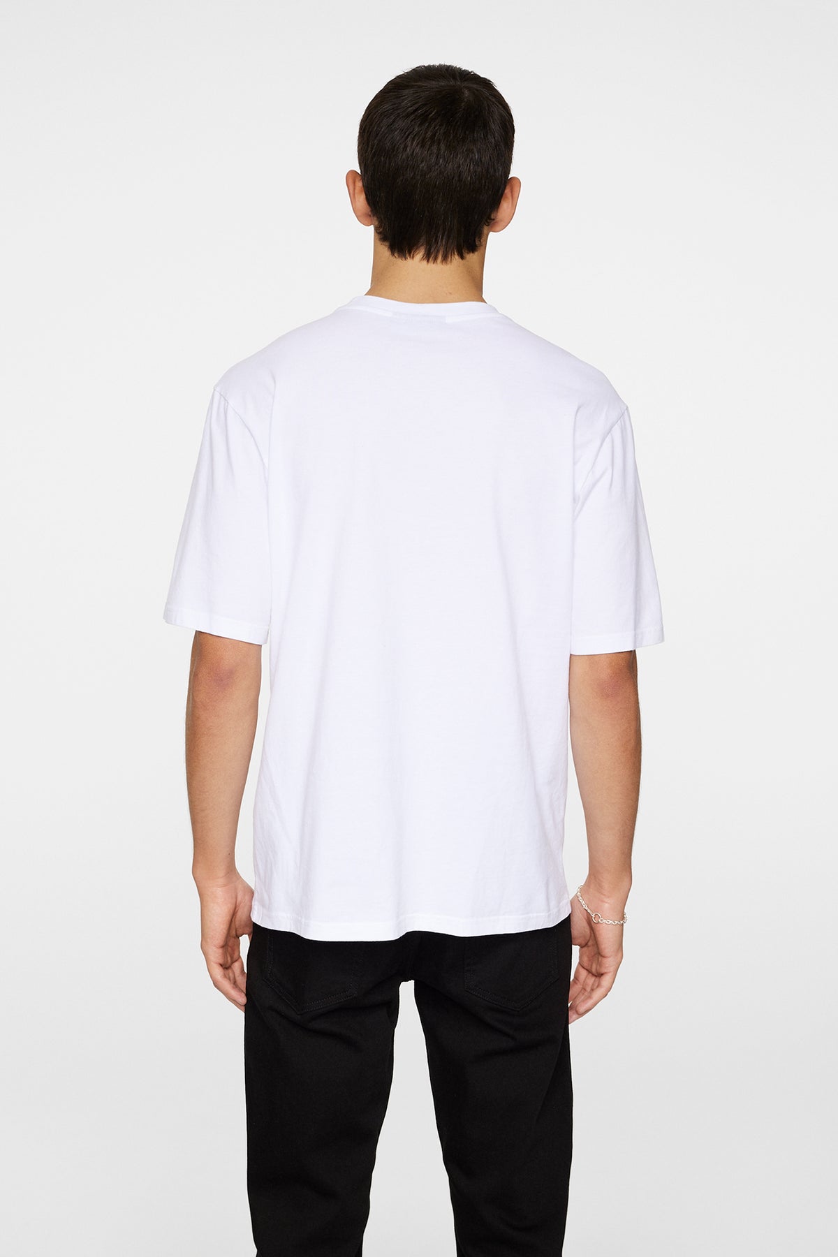 Parcy Logo Tee in White by J.Lindeberg