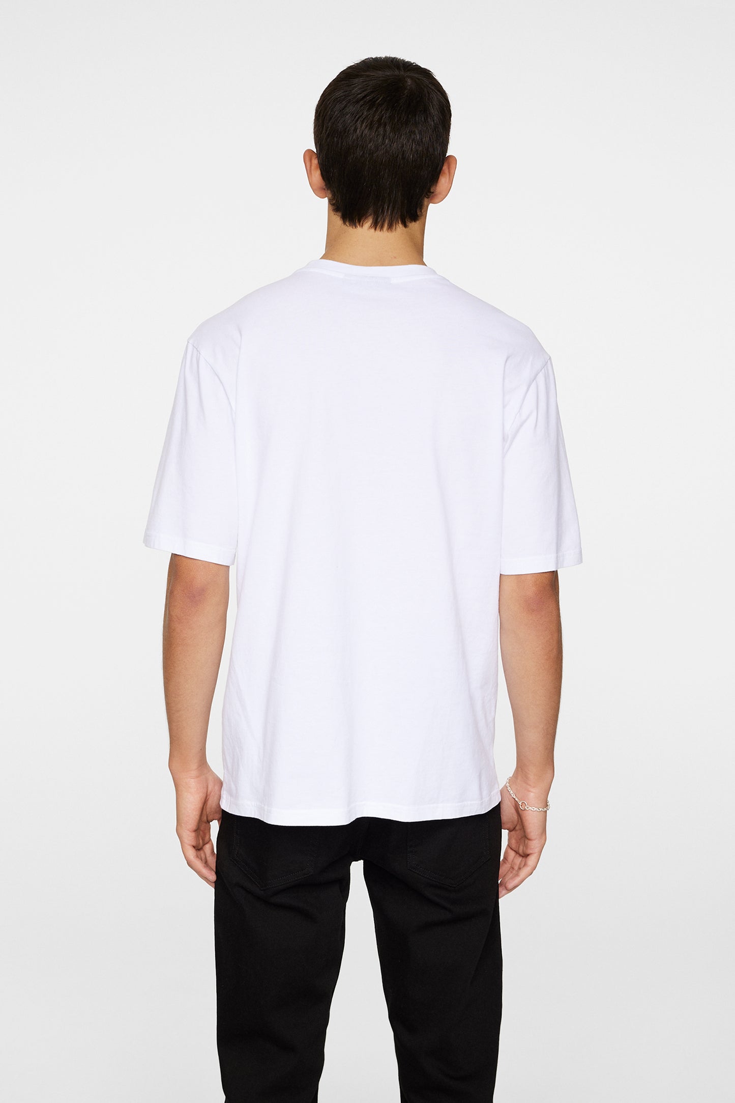 Parcy Logo Tee in White by J.Lindeberg