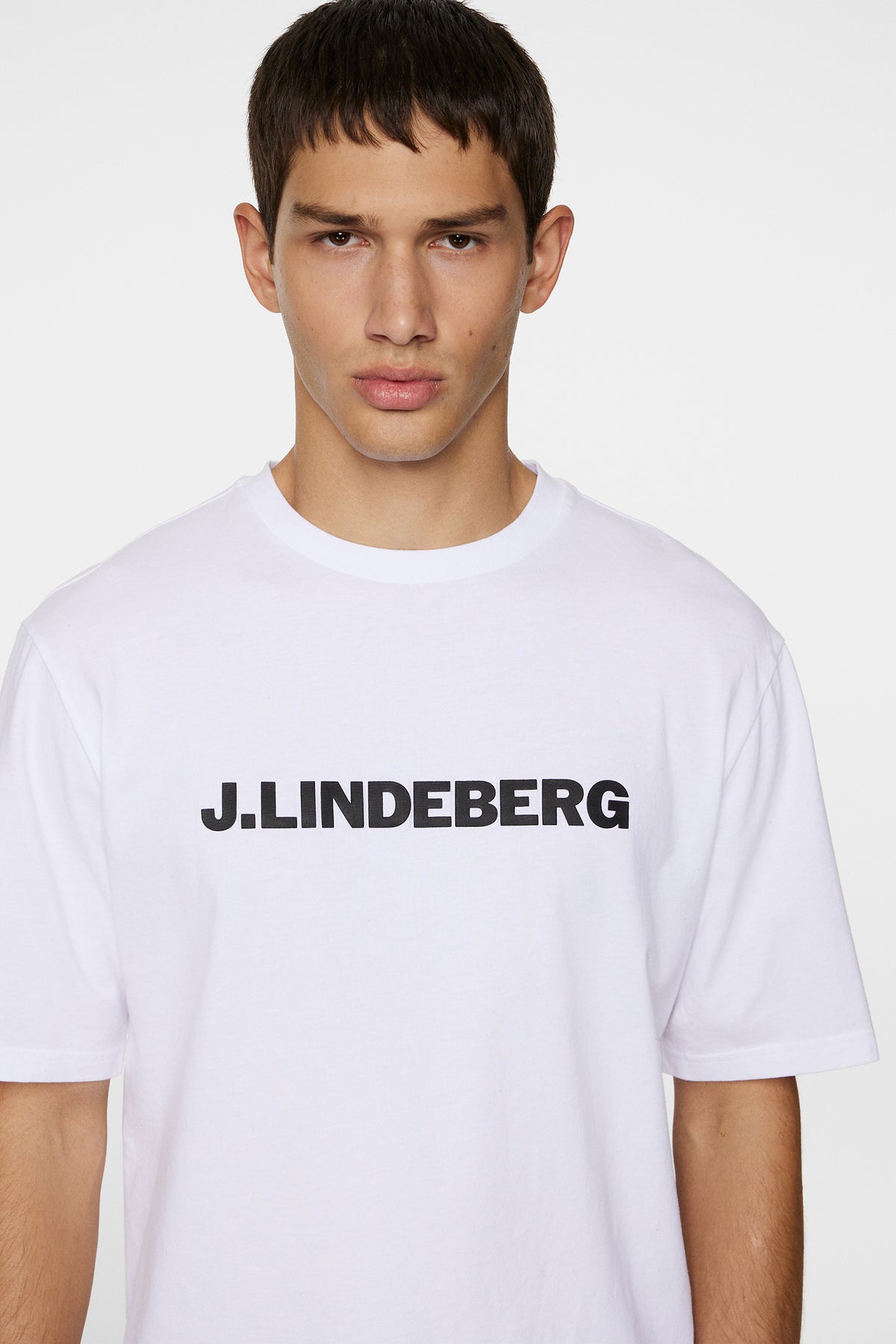 Parcy Logo Tee in White by J.Lindeberg