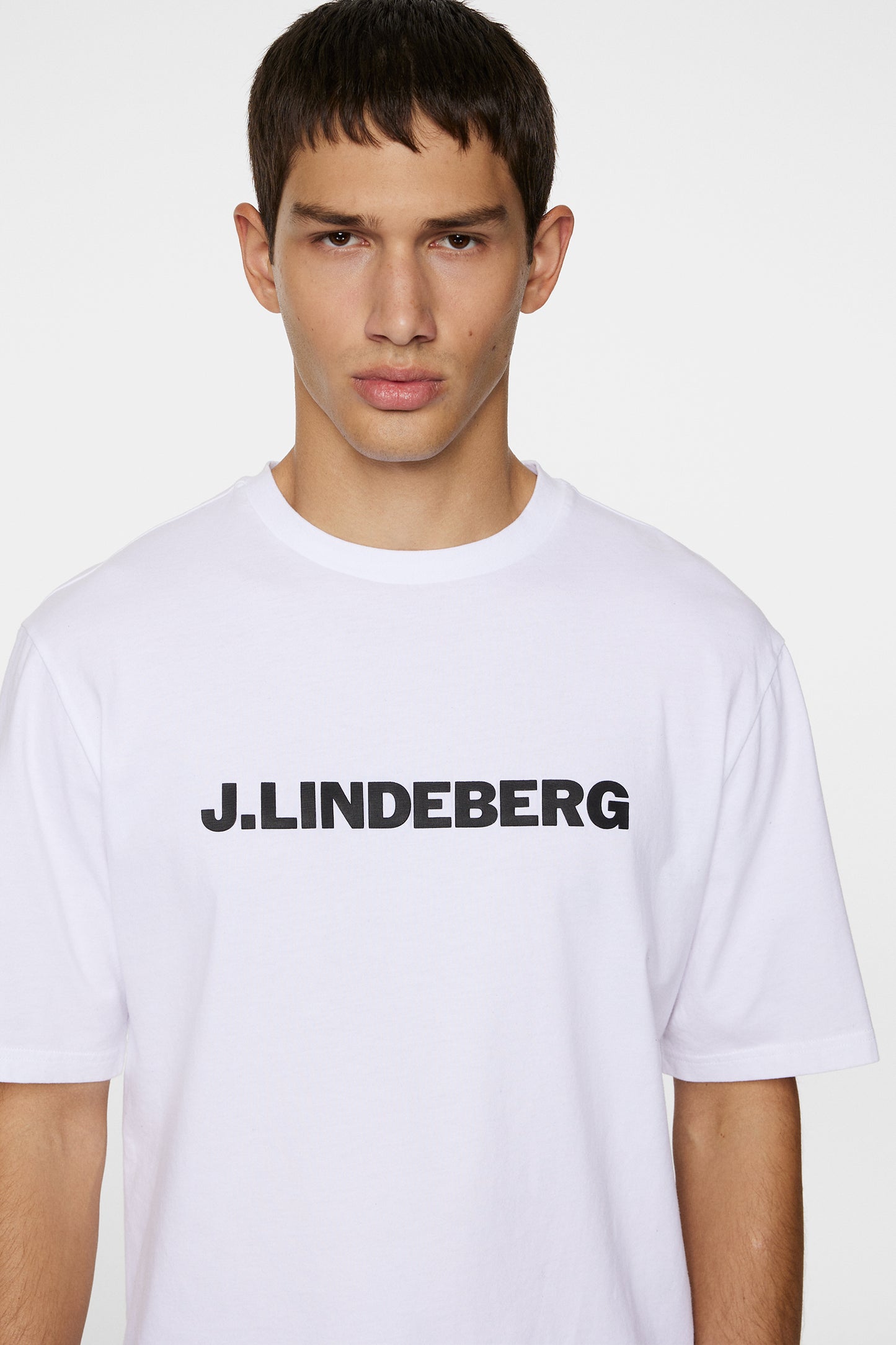 Parcy Logo Tee in White by J.Lindeberg