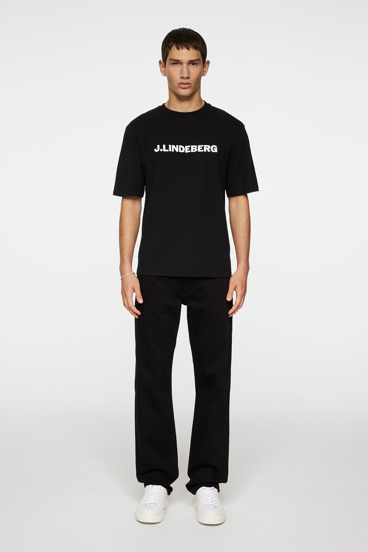 Parcy Logo Tee in Black by J.Lindeberg