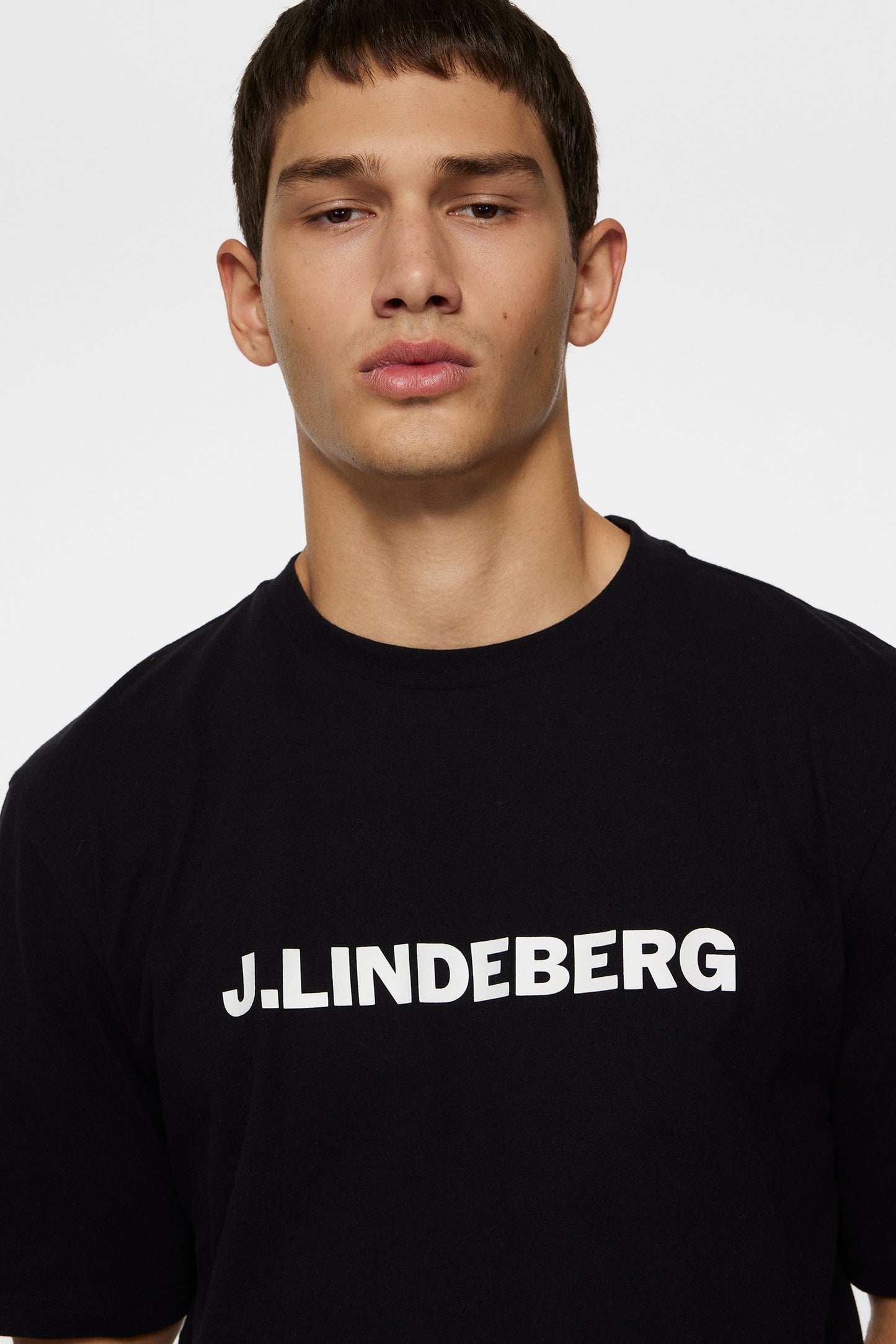 Parcy Logo Tee in Black by J.Lindeberg