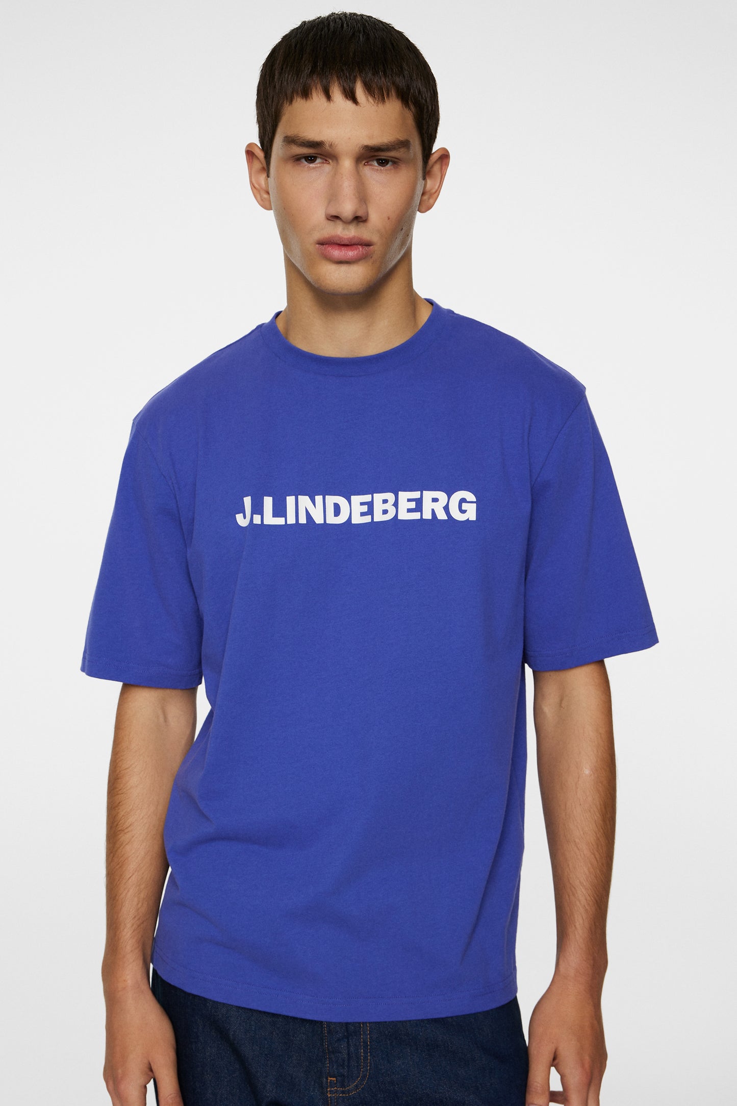 Parcy Logo Tee in Clematis Blue by J.Lindeberg