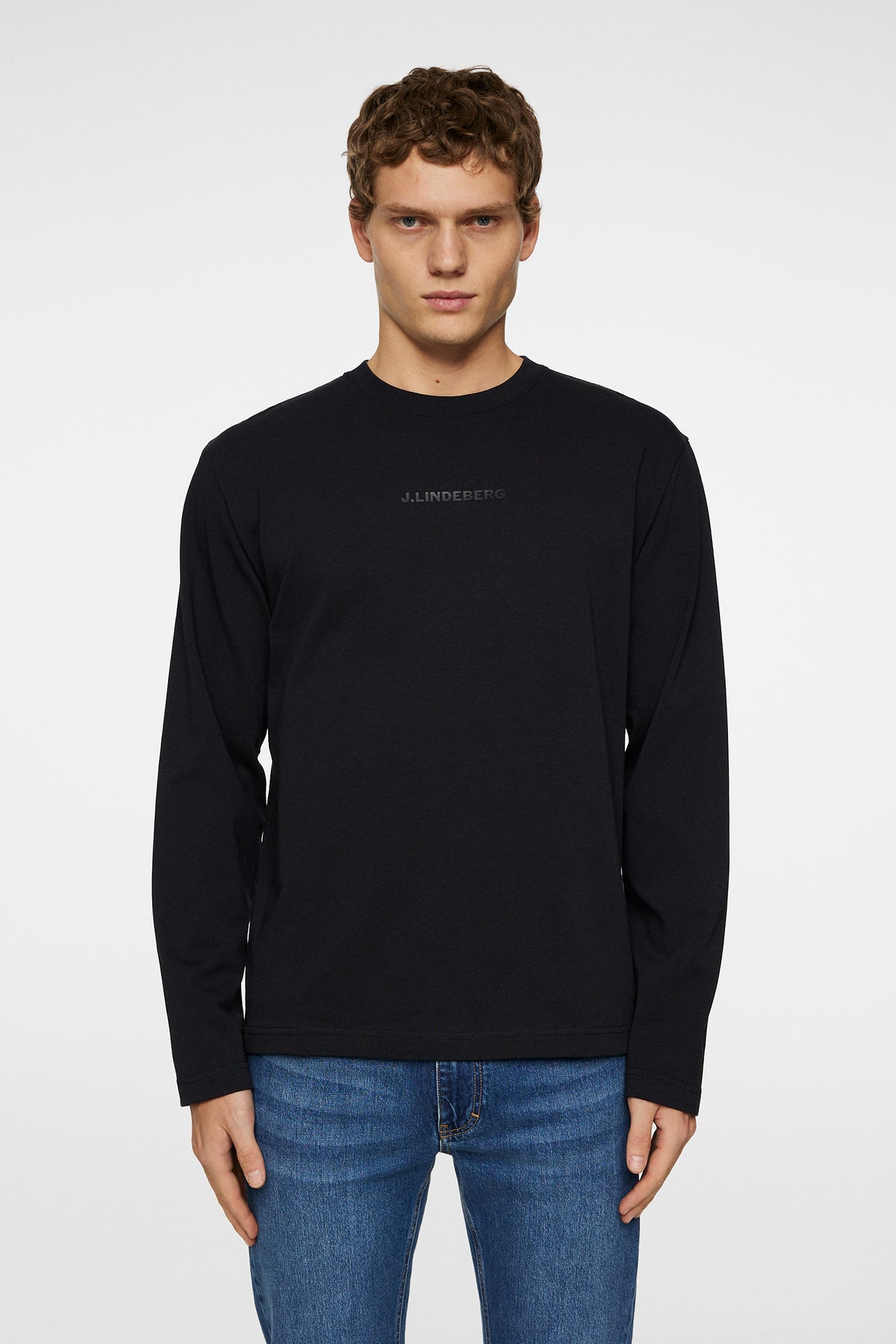 Hale Logo Longsleeve T-shirt in Black by J.Lindeberg