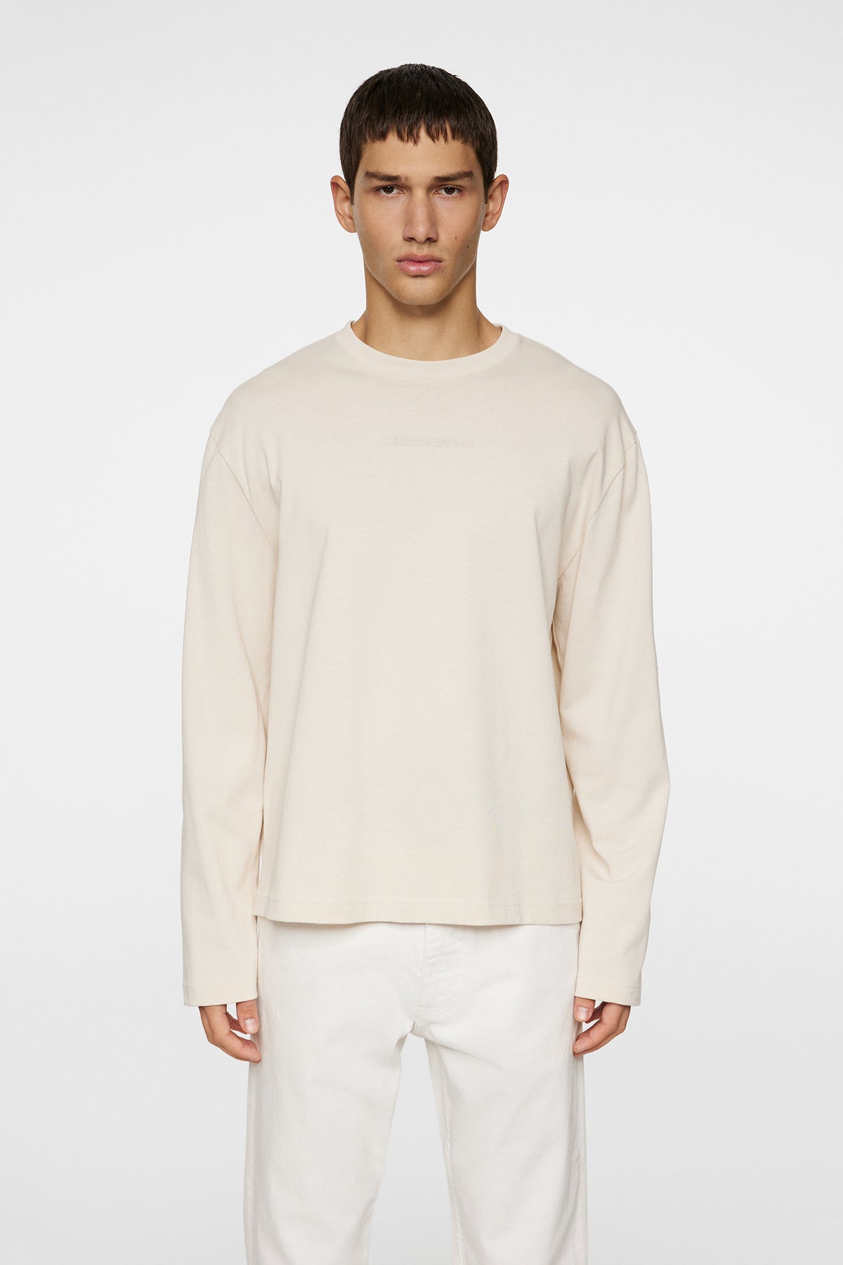 Hale Logo Longsleeve T-shirt in Moonbeam by J.Lindeberg