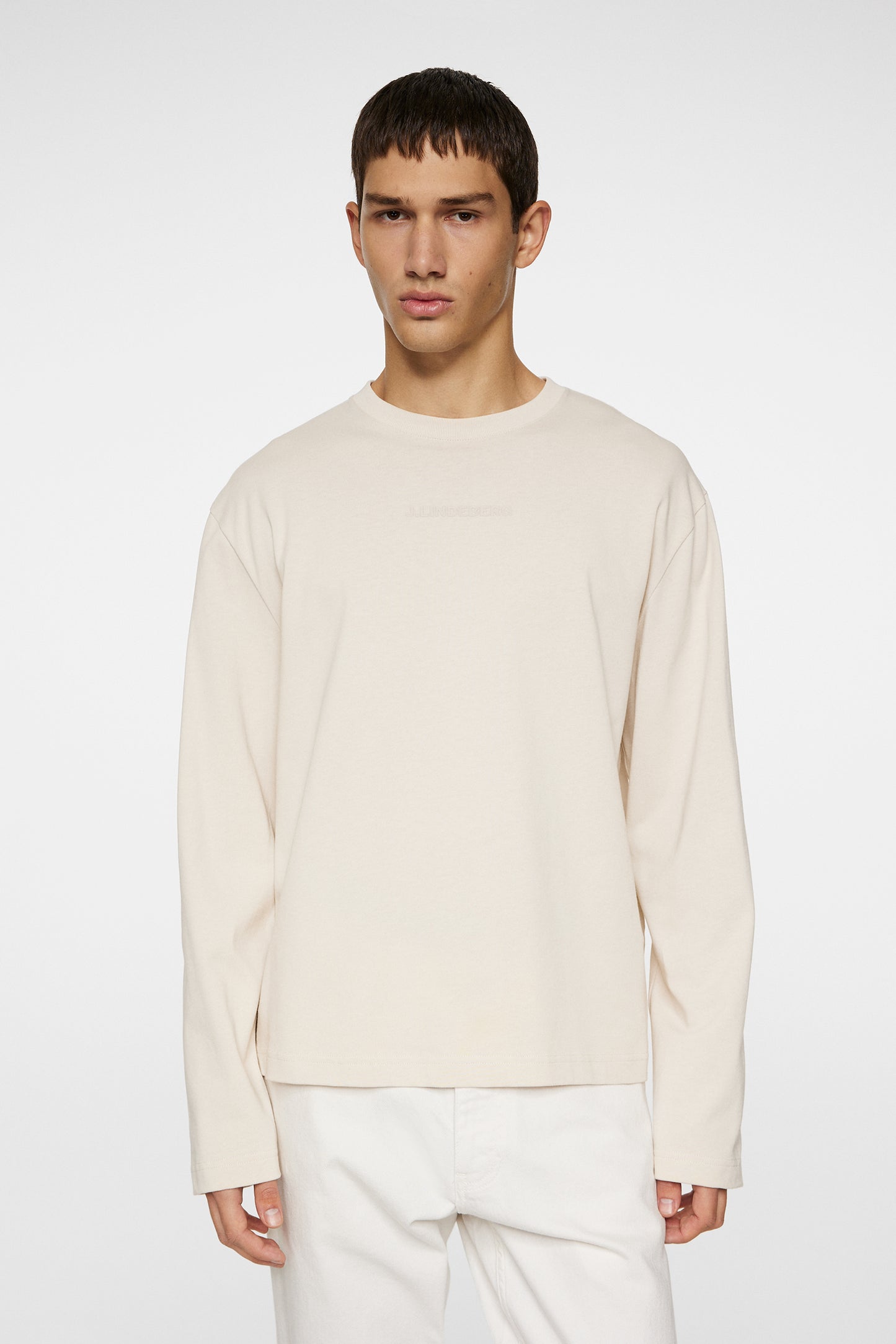 Hale Logo Longsleeve T-shirt in Moonbeam by J.Lindeberg