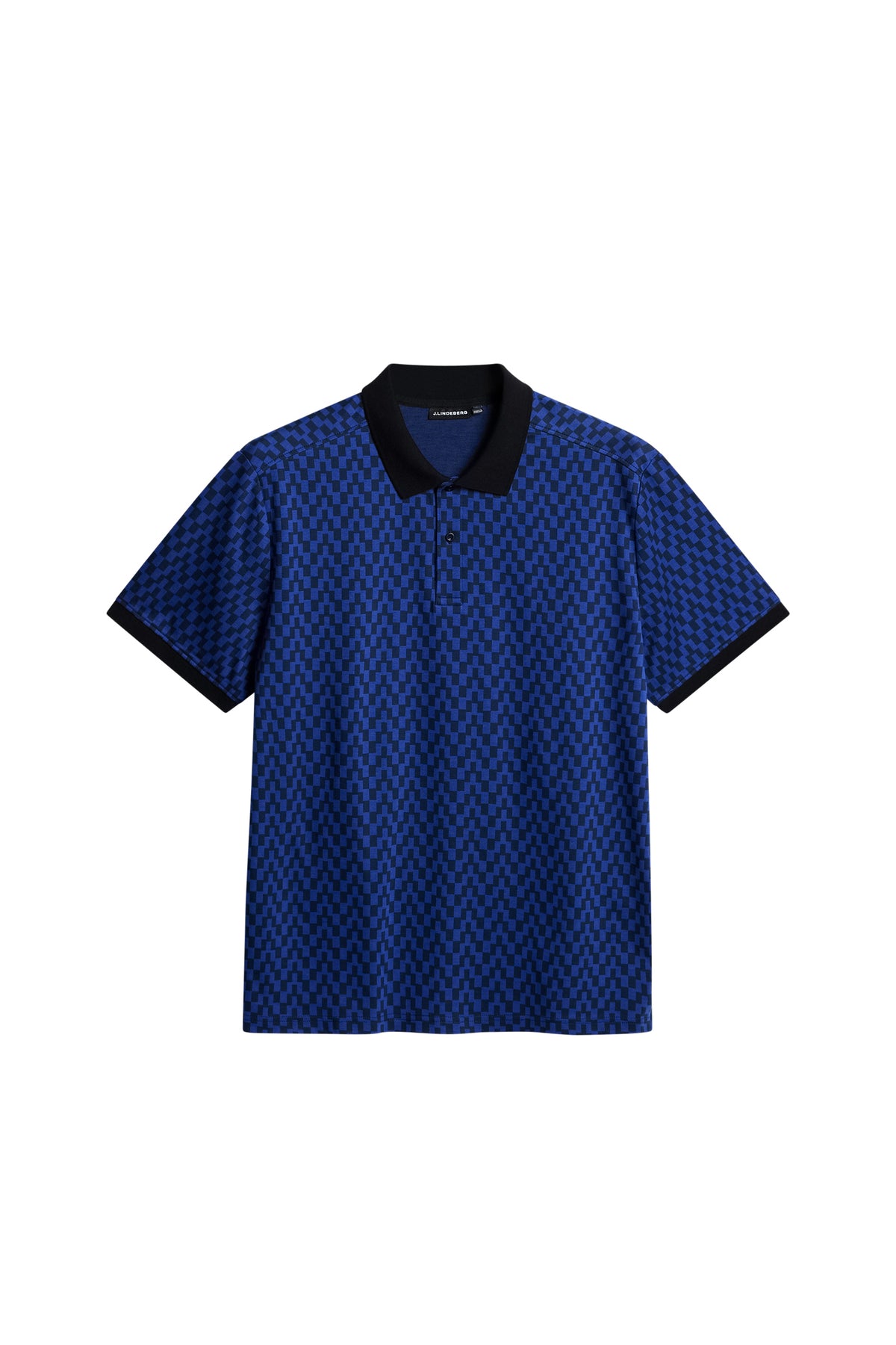 Devon Jacquard Polo in Bridge Stack Blue by J.Lindeberg