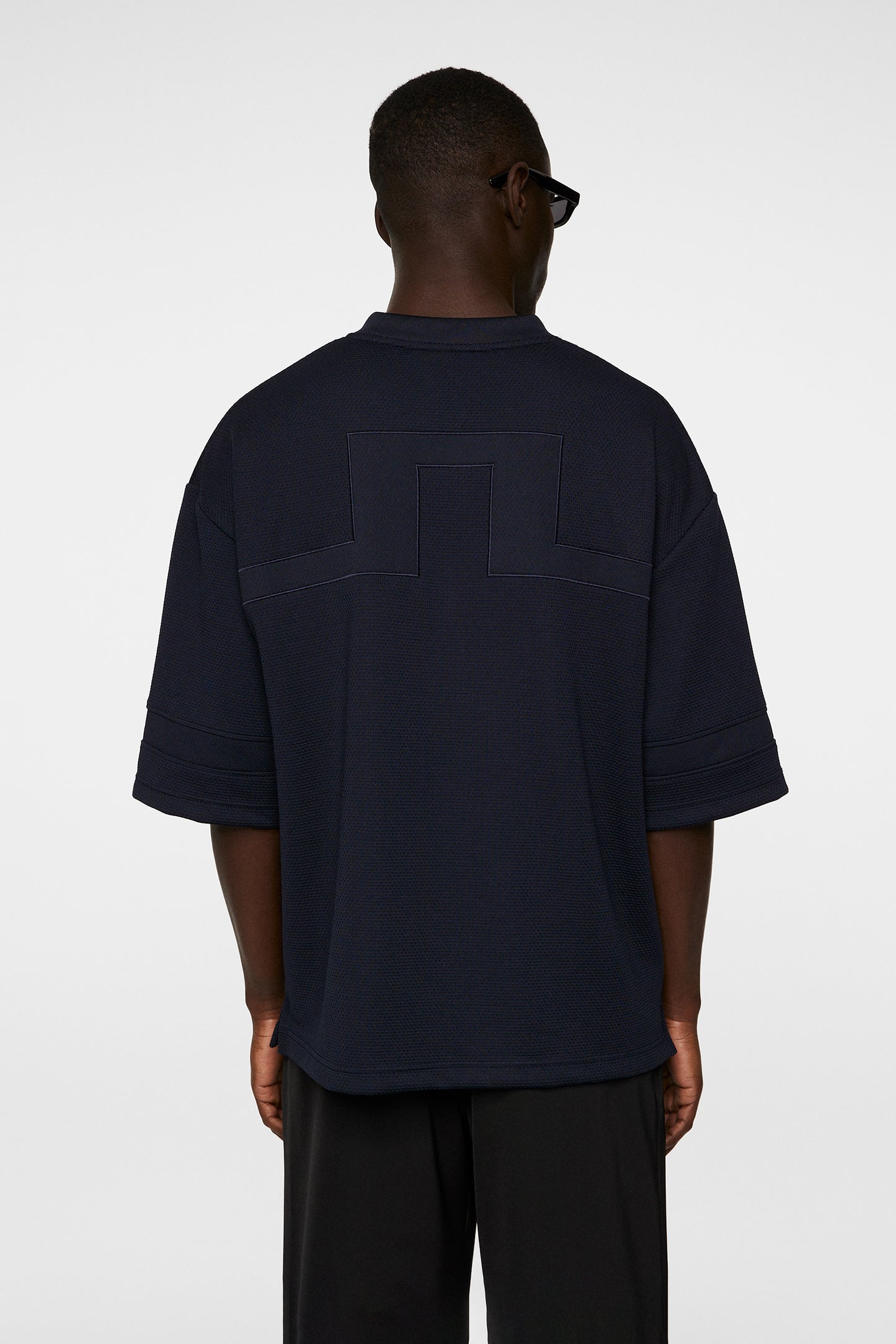 Milos Jersey Mesh Tee in JL Navy by J.Lindeberg